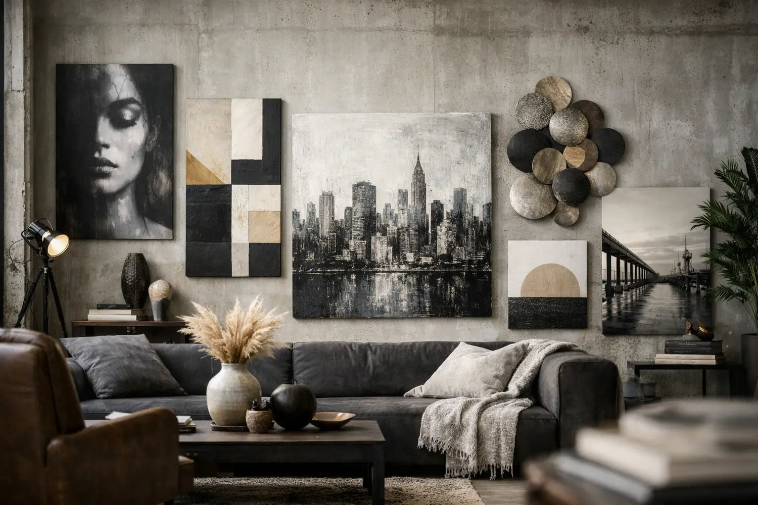 10 Wandkunst Ideen für Loft mit Haltung