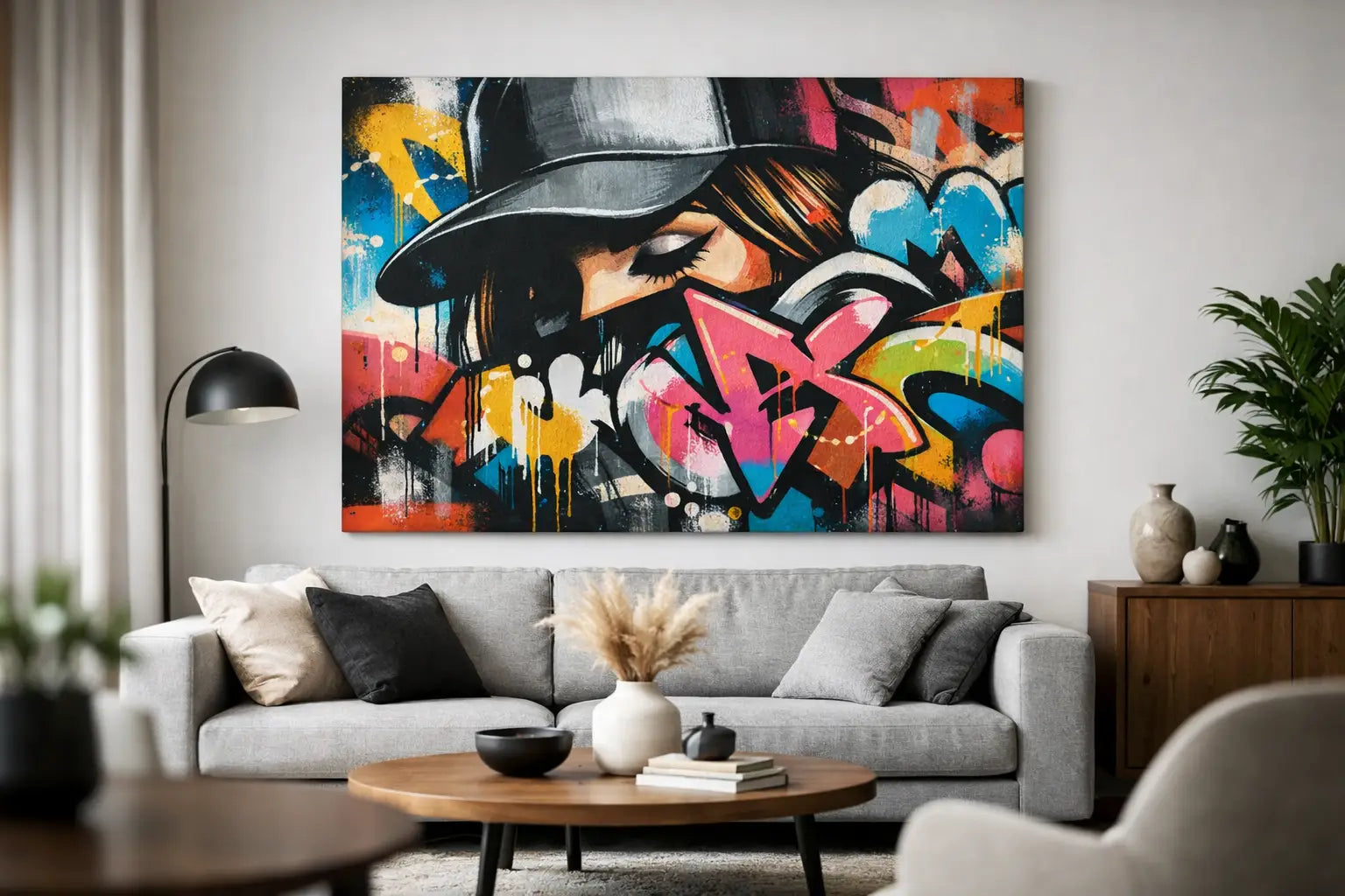 Street Art im Wohnzimmer stilvoll integrieren