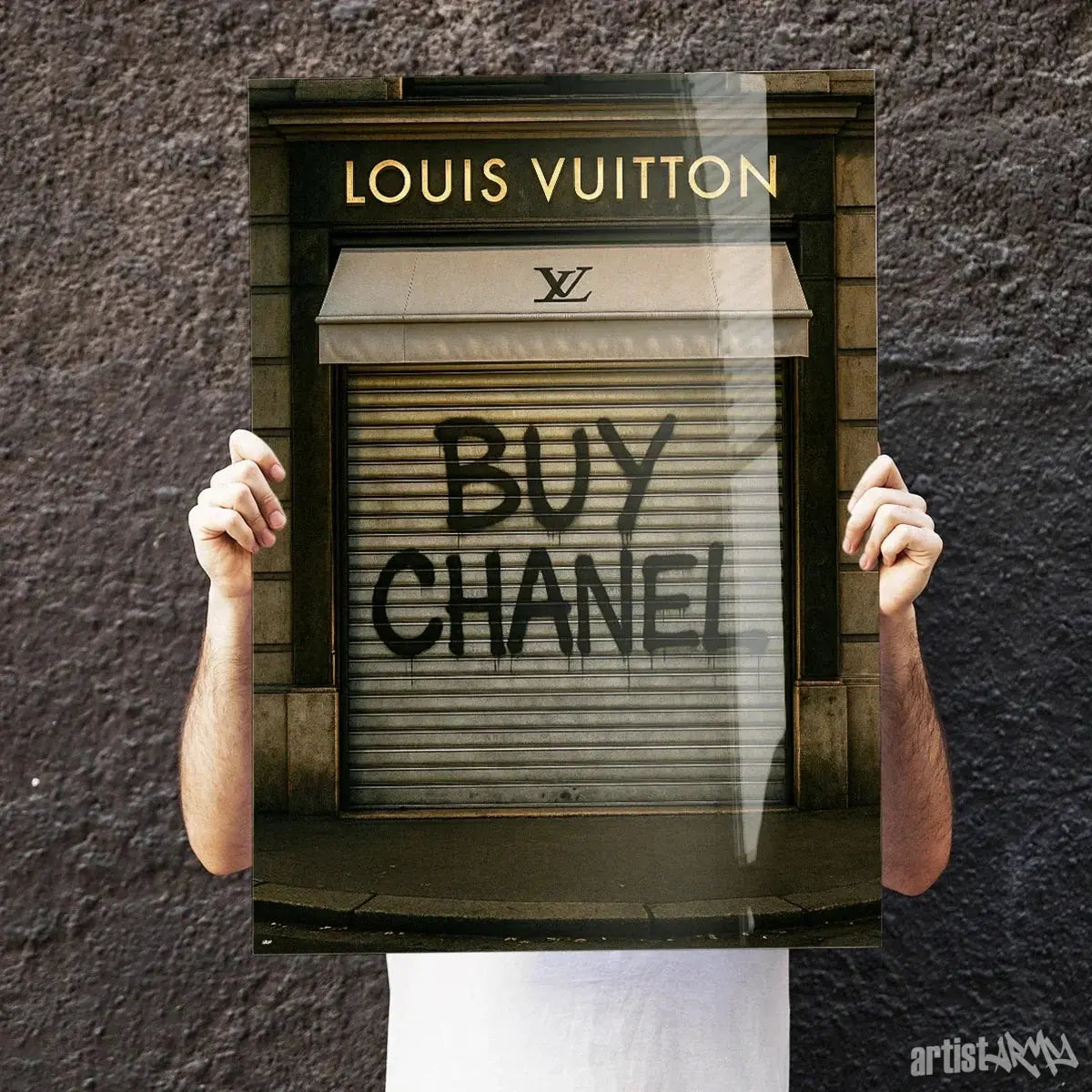 Louis Vuitton Store, by Chanel Graffiti Acrylglas Artwork
