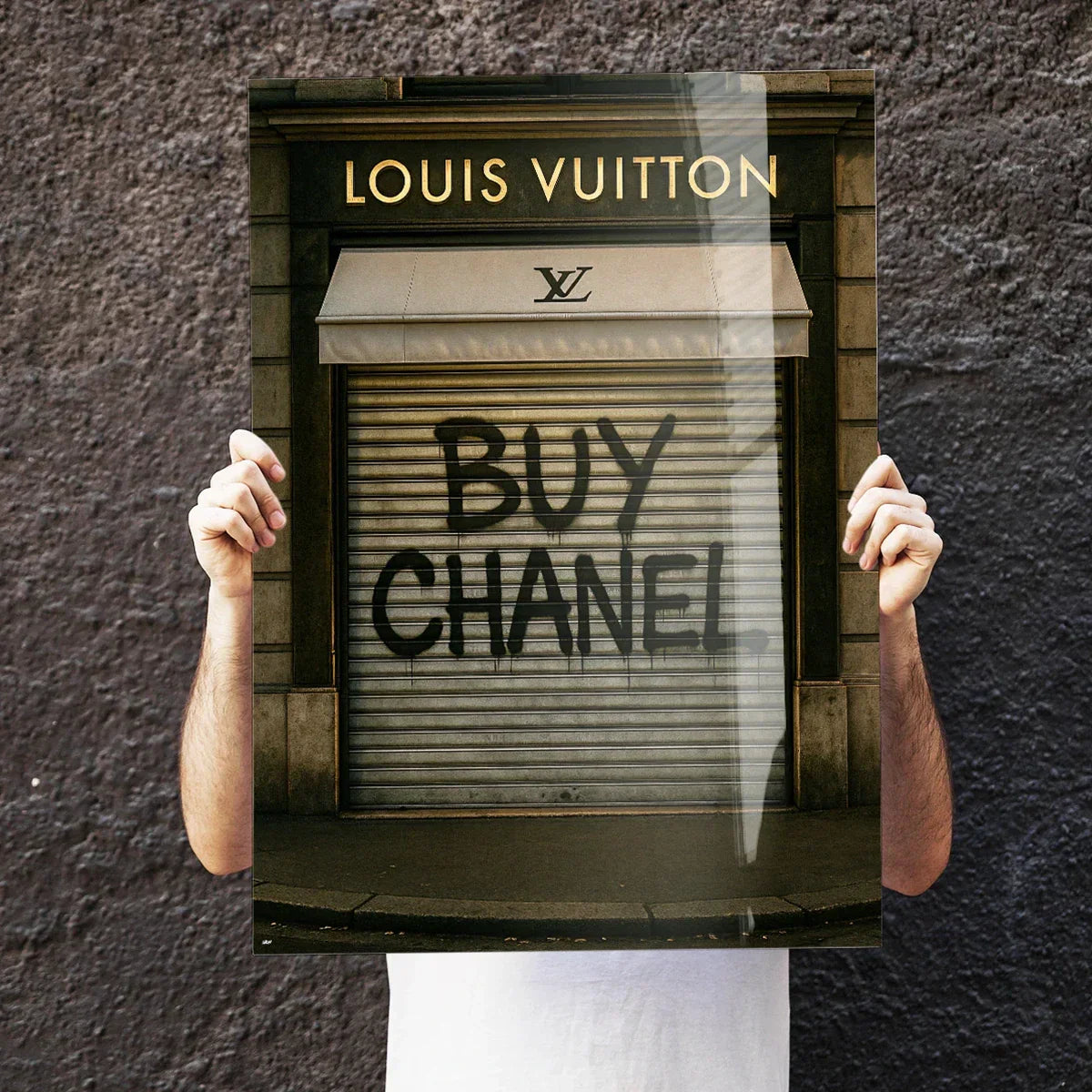 Louis Vuitton Store, by Chanel Graffiti Acrylglas Artwork