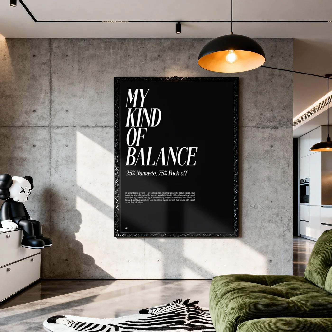 Moderne Kunstposter für Wände mit Haltung
