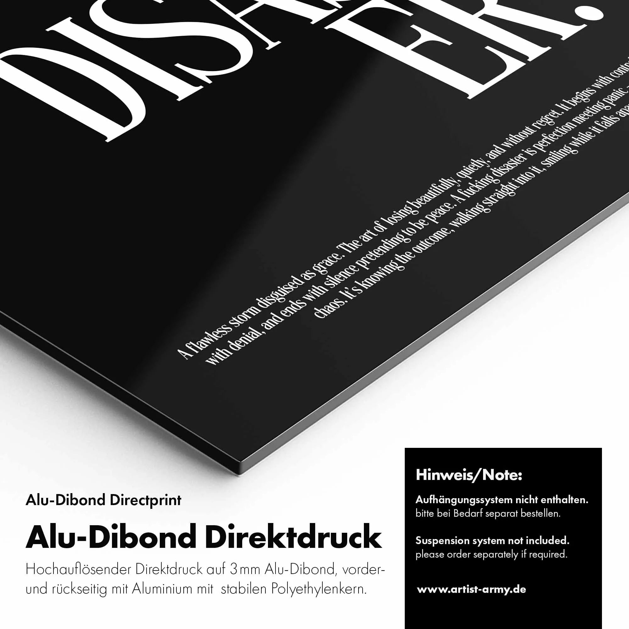 Artist Army A Disaster Alu Dibond Detail