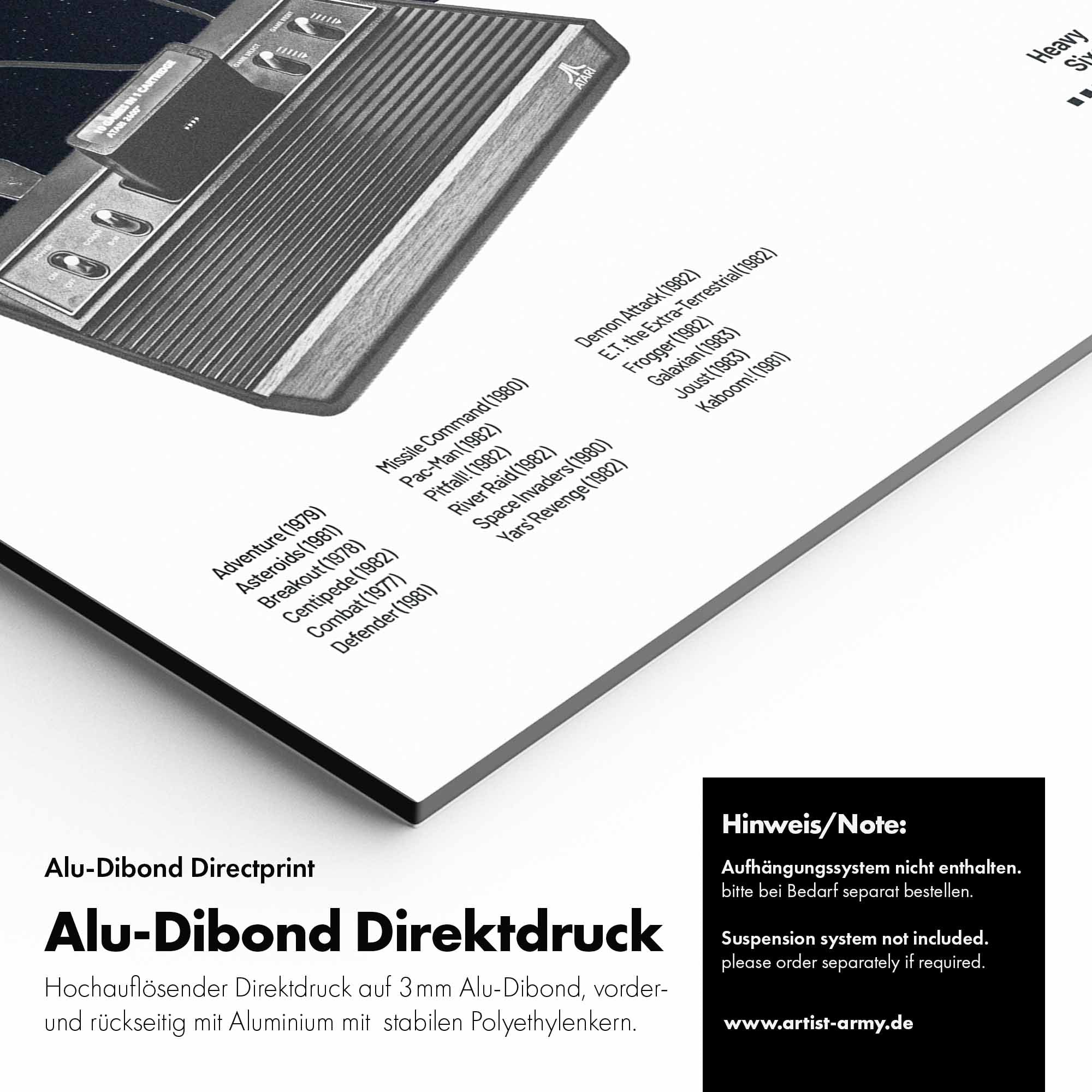 Artist Army Atari Heavy Sixer Alu Dibond Detail