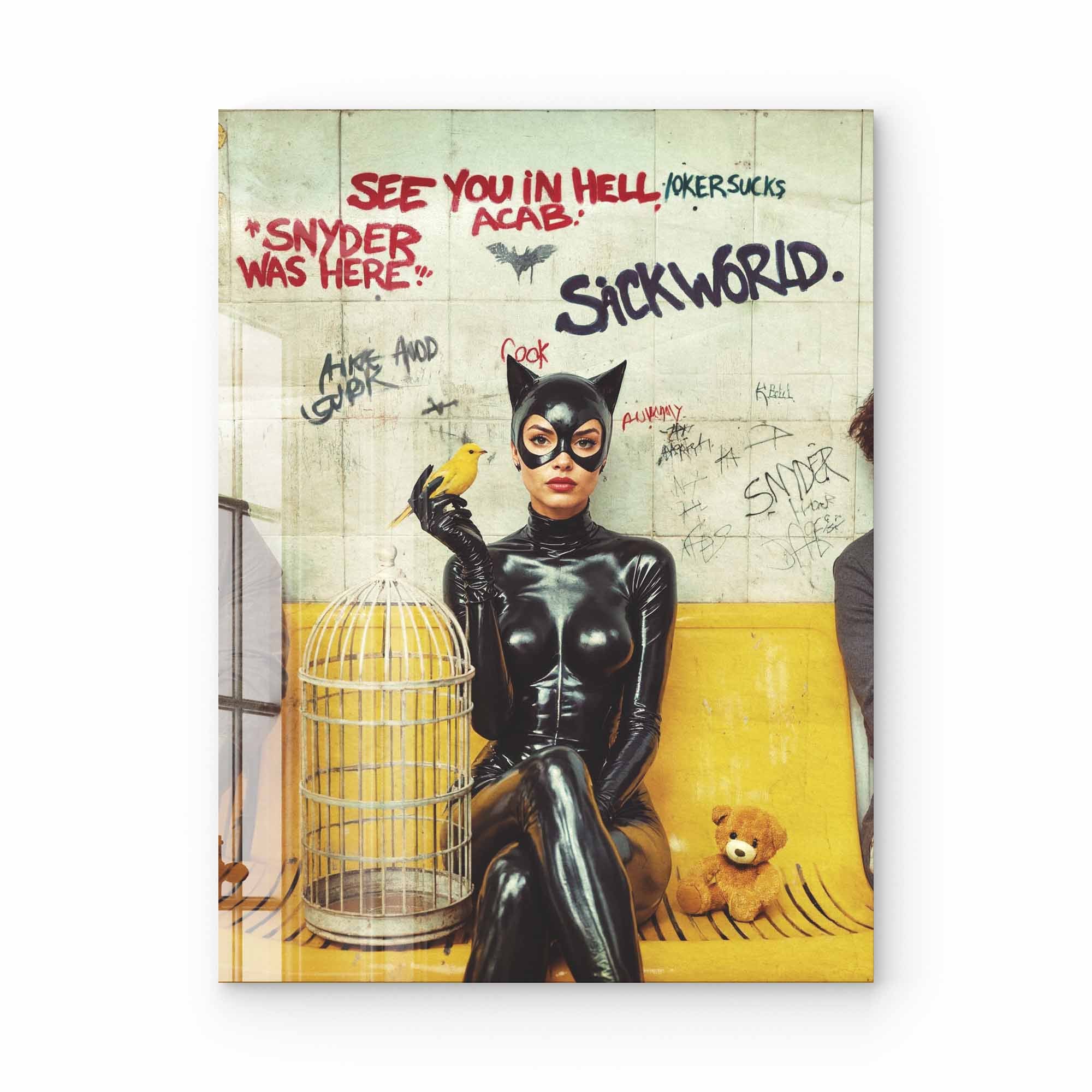 Artist Army Cat Woman Fast Food Acrylglasbild 1