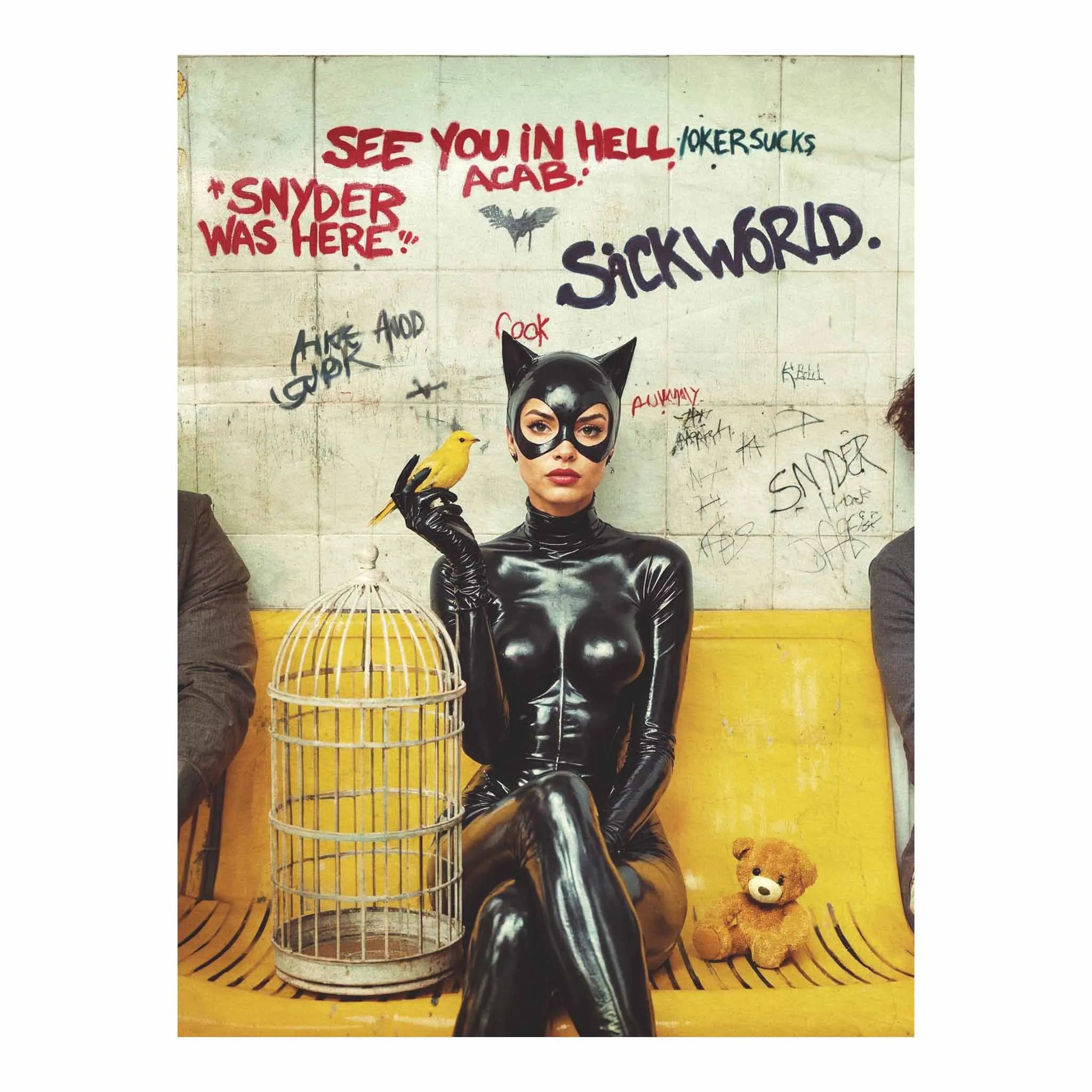 Artist Army Cat Woman Fast Food Poster 1