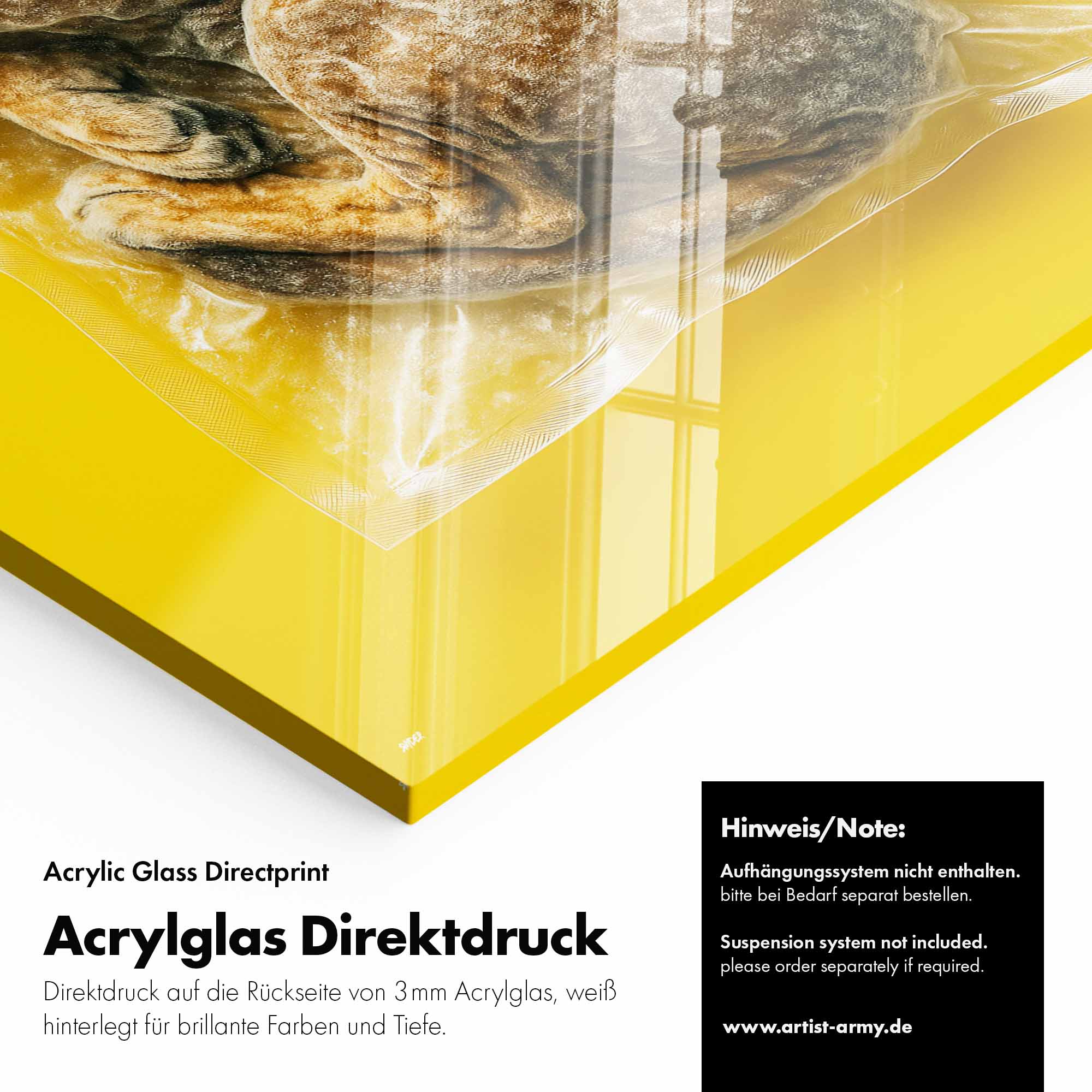 Artist Army Frozen Lion Acrylglasbild Detail