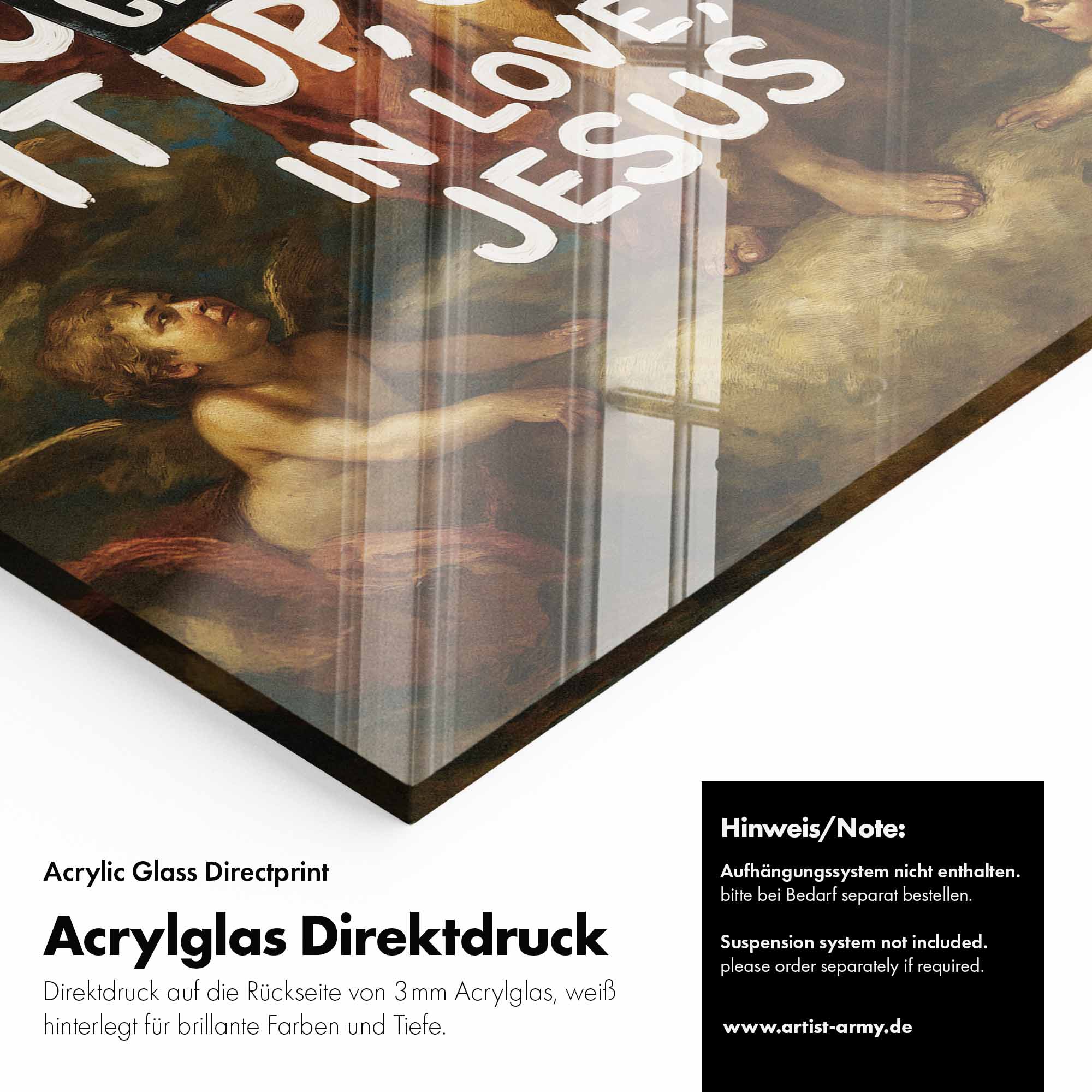 Artist Army Jesus Says Acrylglasbild Detail