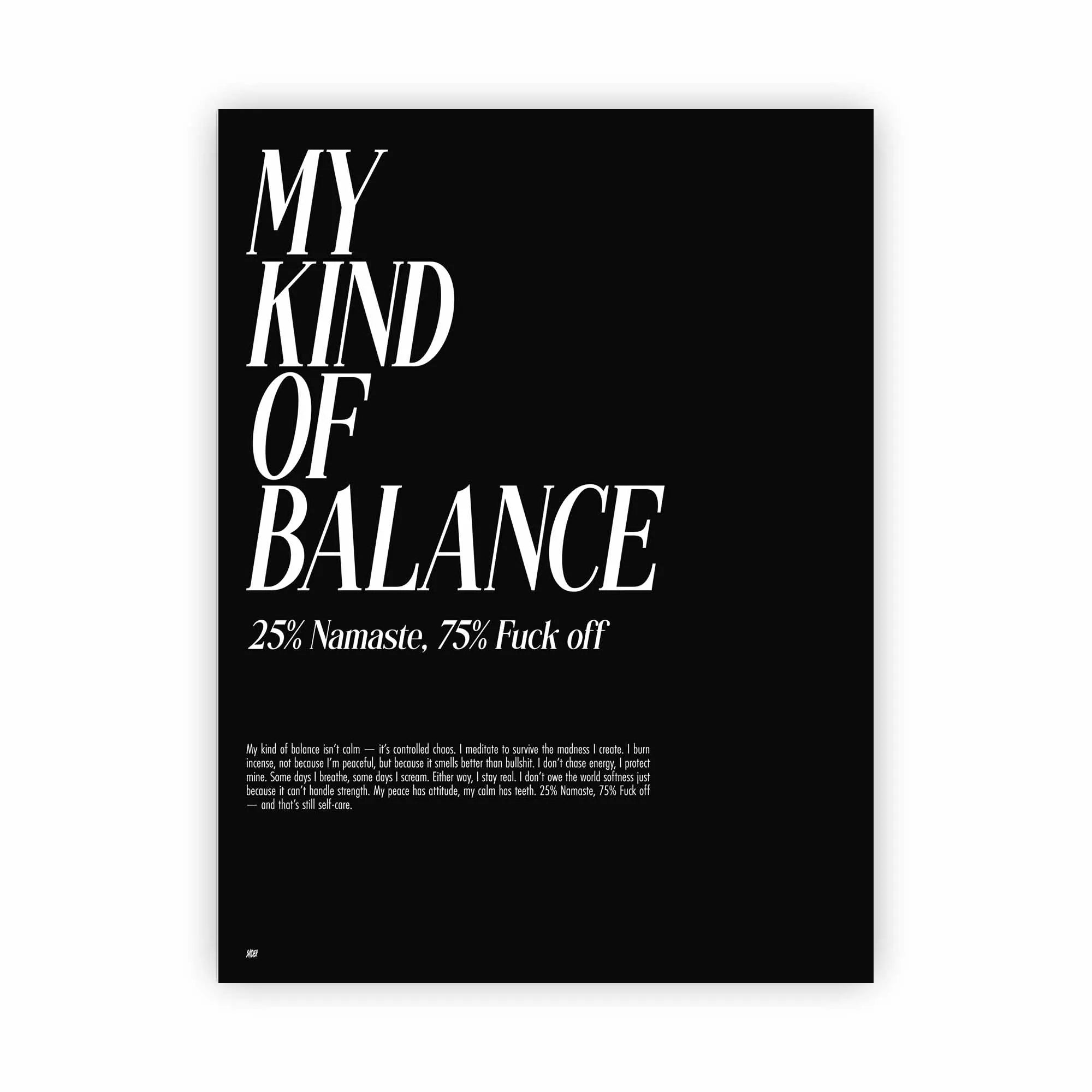 Artist Army Kind Of Balance Alu Dibond 1