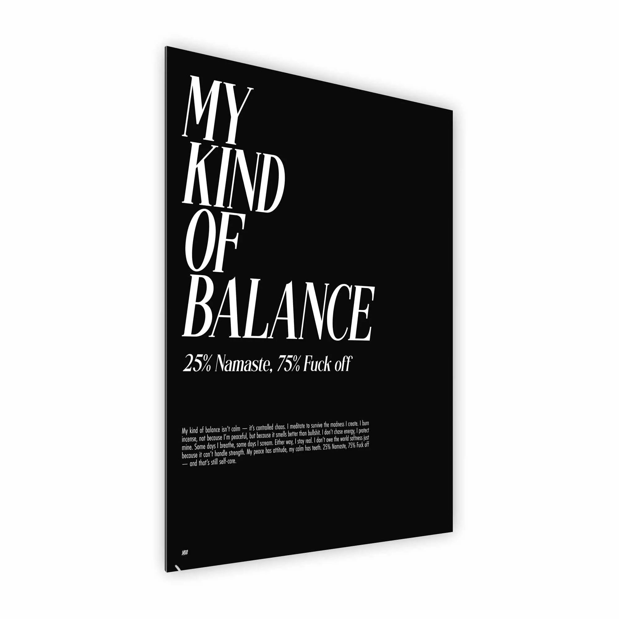 Artist Army Kind Of Balance Alu Dibond 2