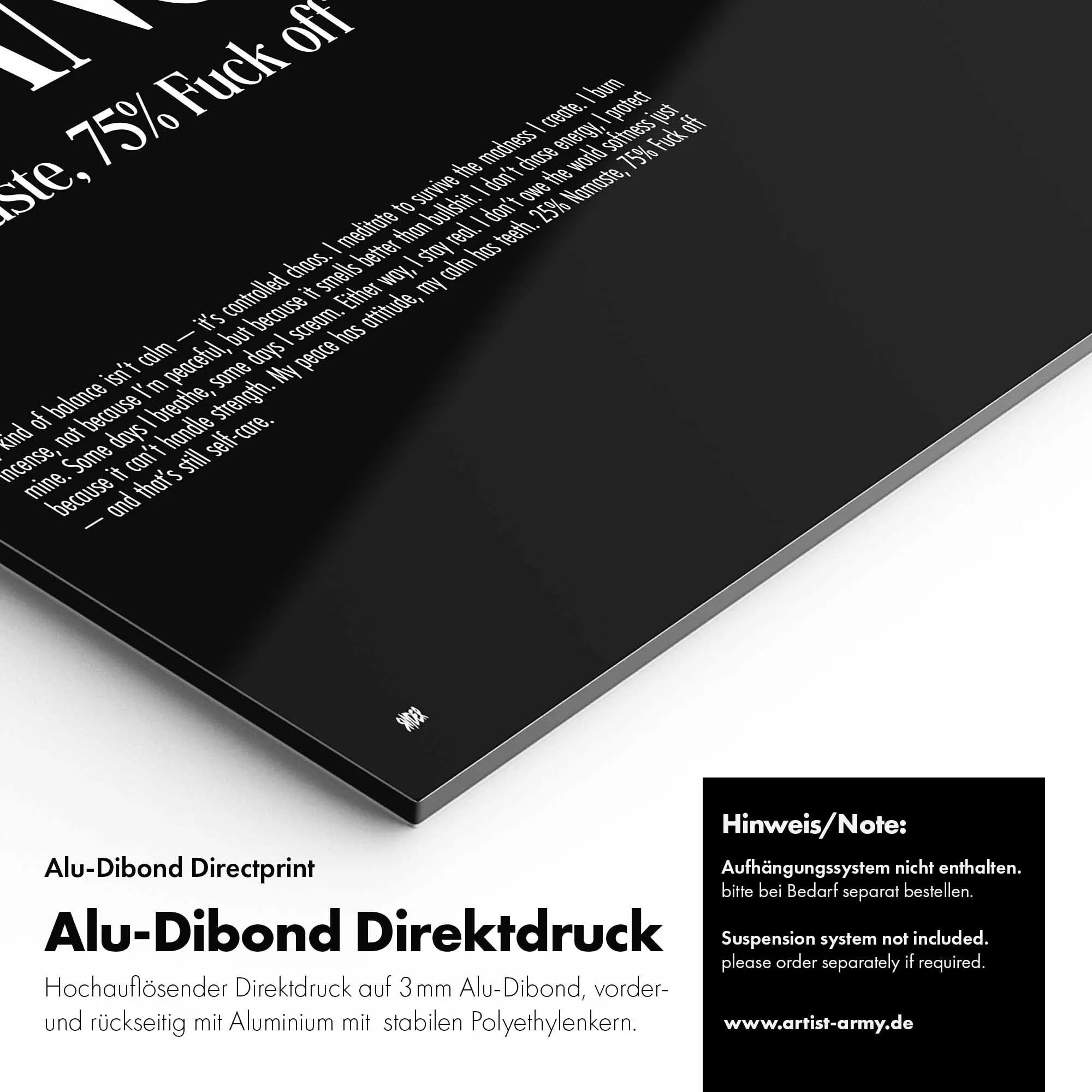 Artist Army Kind Of Balance Alu Dibond Detail