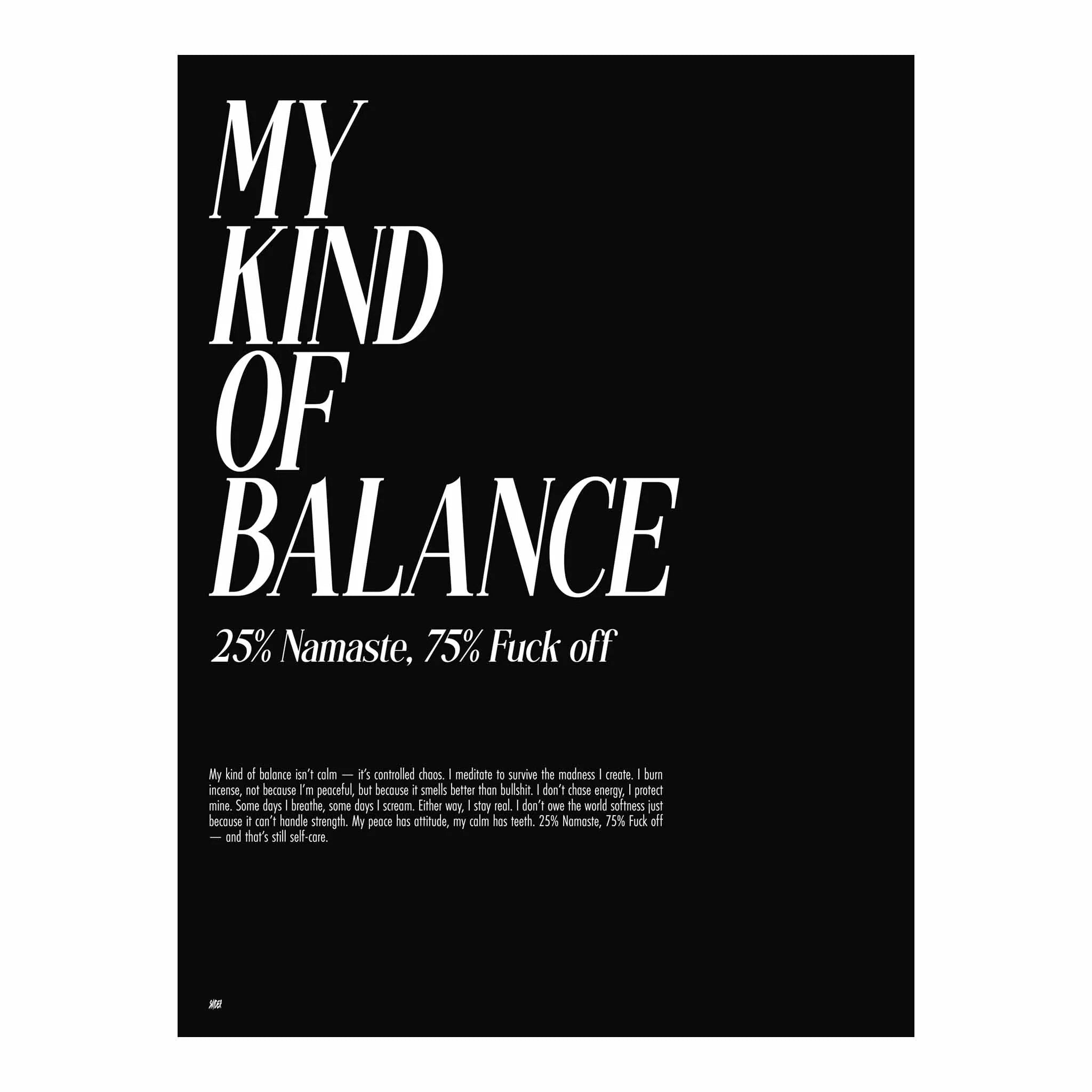Artist Army Kind Of Balance Poster 1