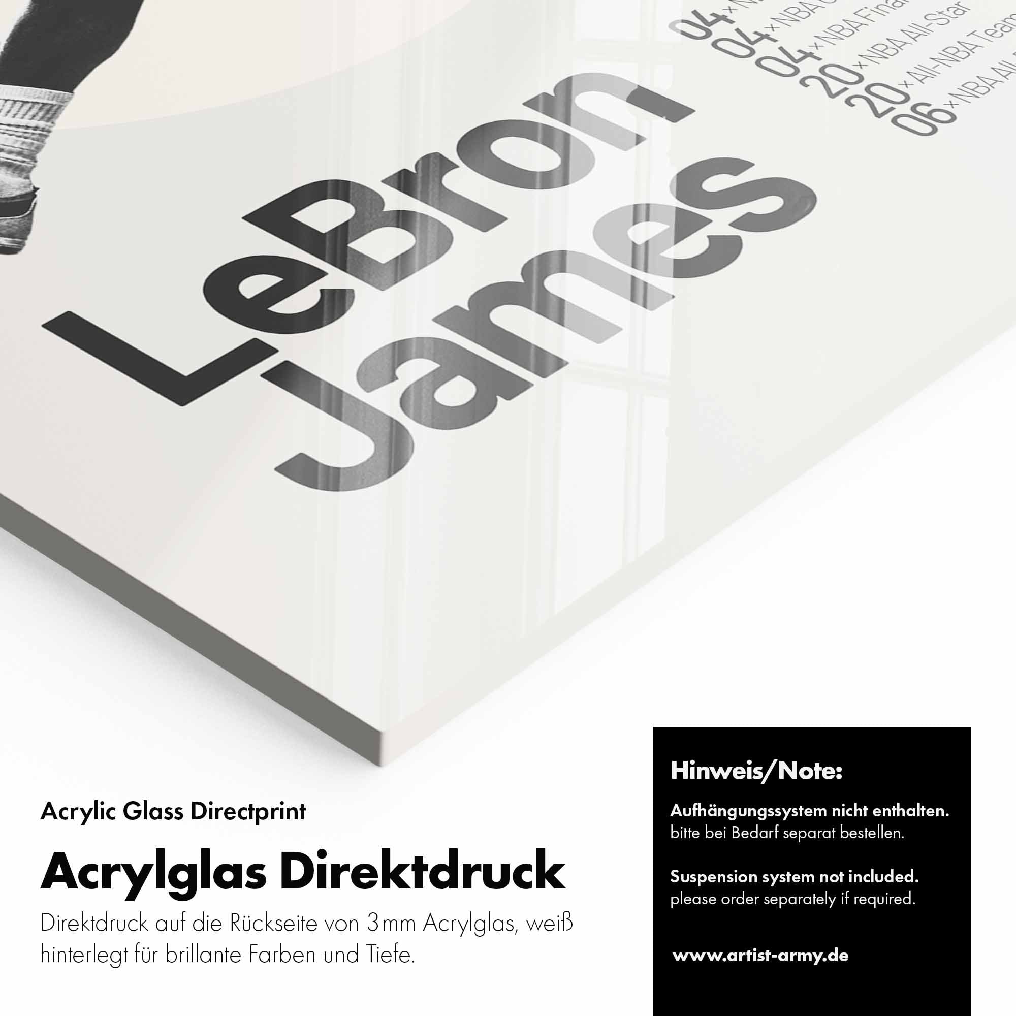 Artist Army Lebron James Acrylglasbild Detail