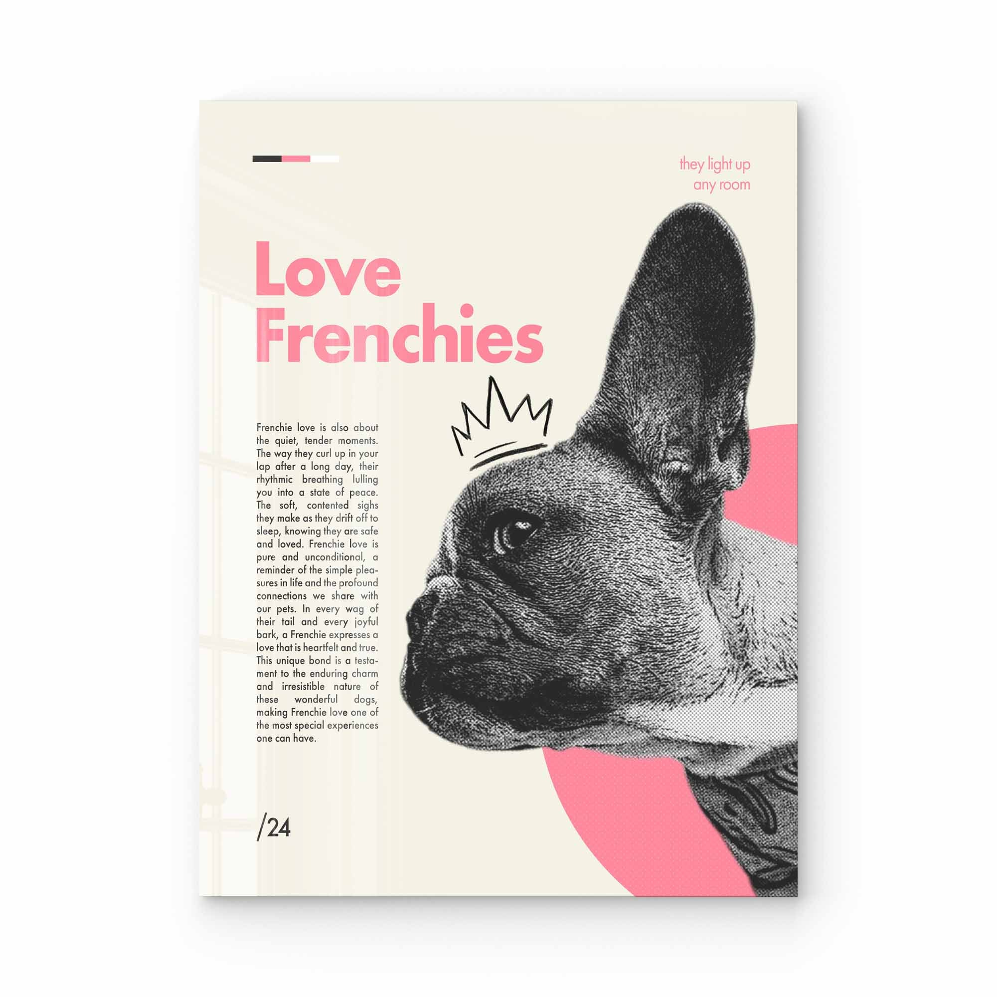 Artist Army Love Frenchies Acrylglasbild 1