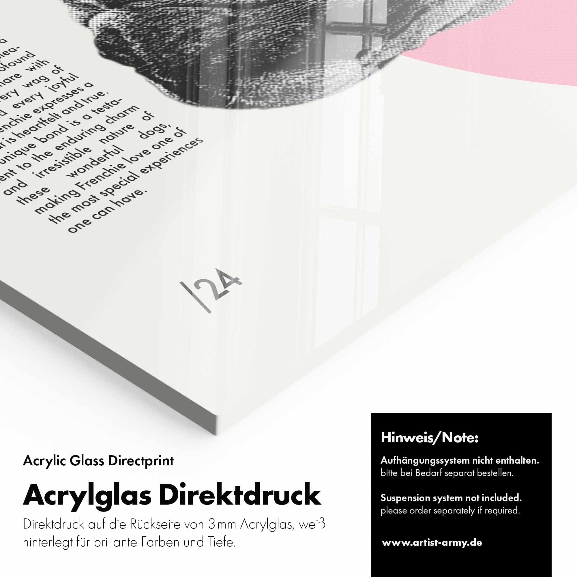 Artist Army Love Frenchies Acrylglasbild Detail