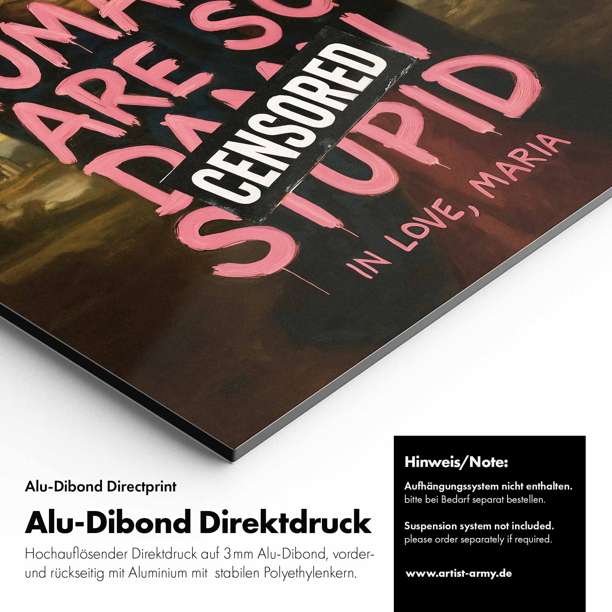 Artist Army Maria Says Alu Dibond Detail