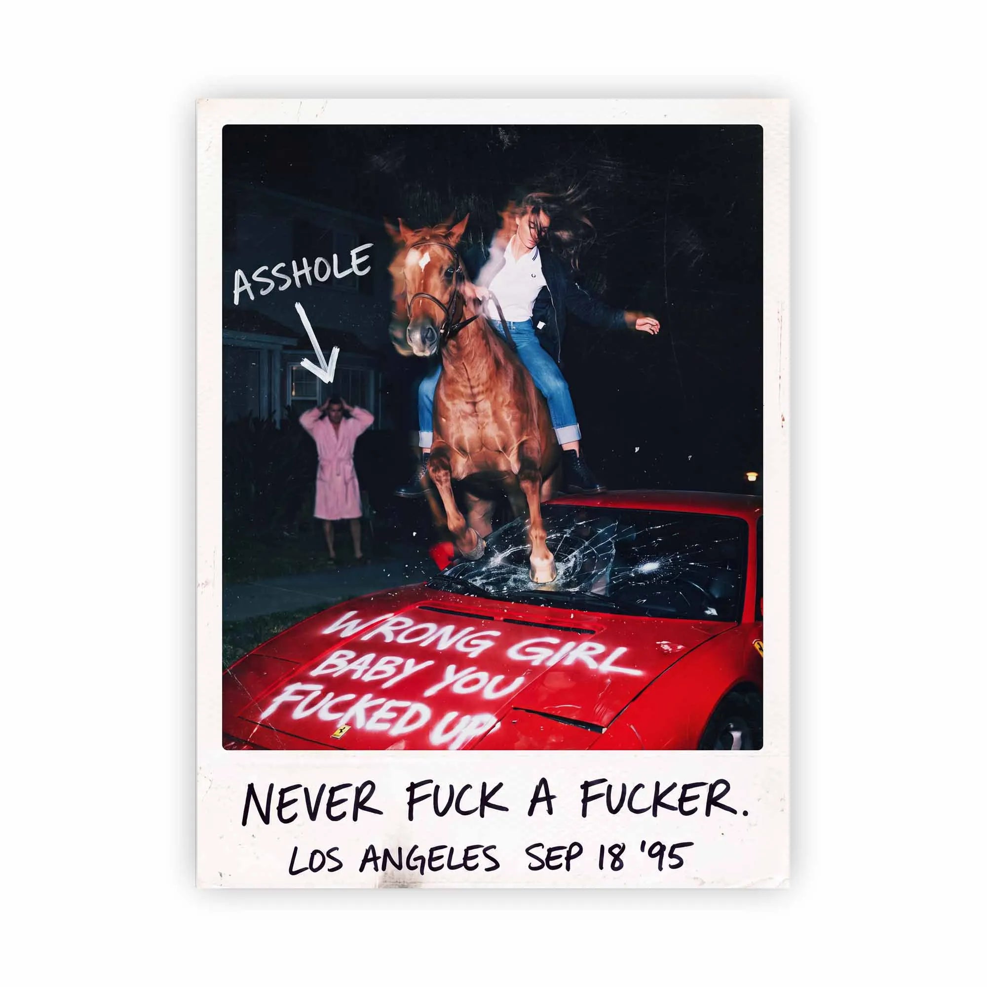 Artist Army Never Fuck A Fucker Baby Alu Dibond 1