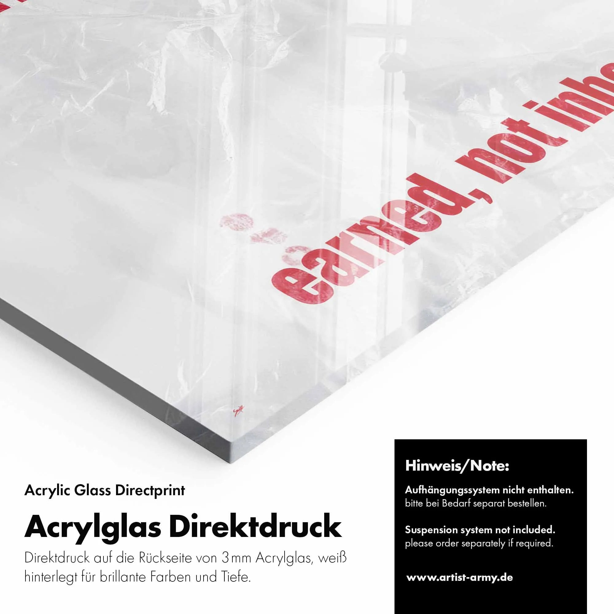 Artist Army No Rich Parents Acrylglasbild Detail