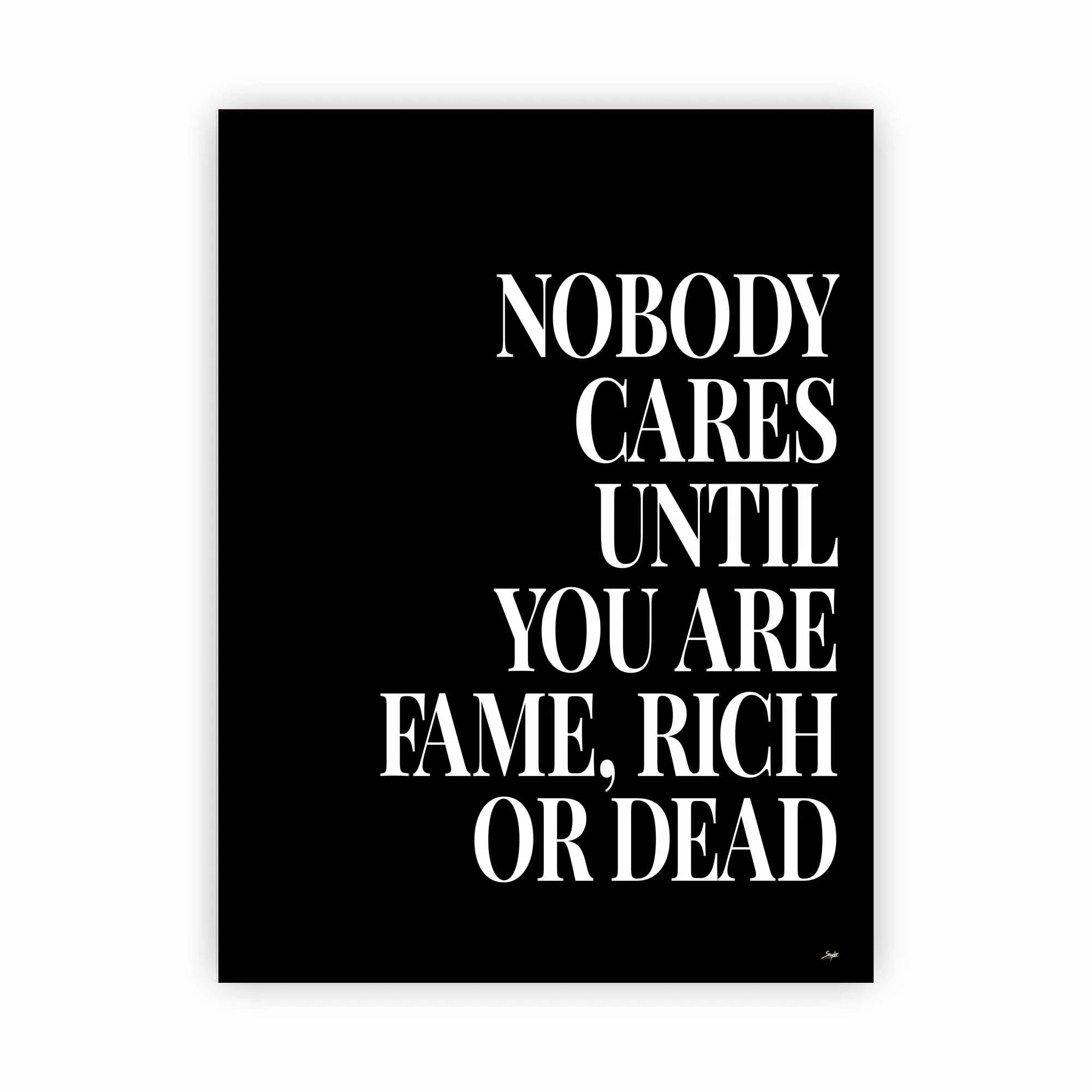 Artist Army Nobody Cares Alu Dibond 1