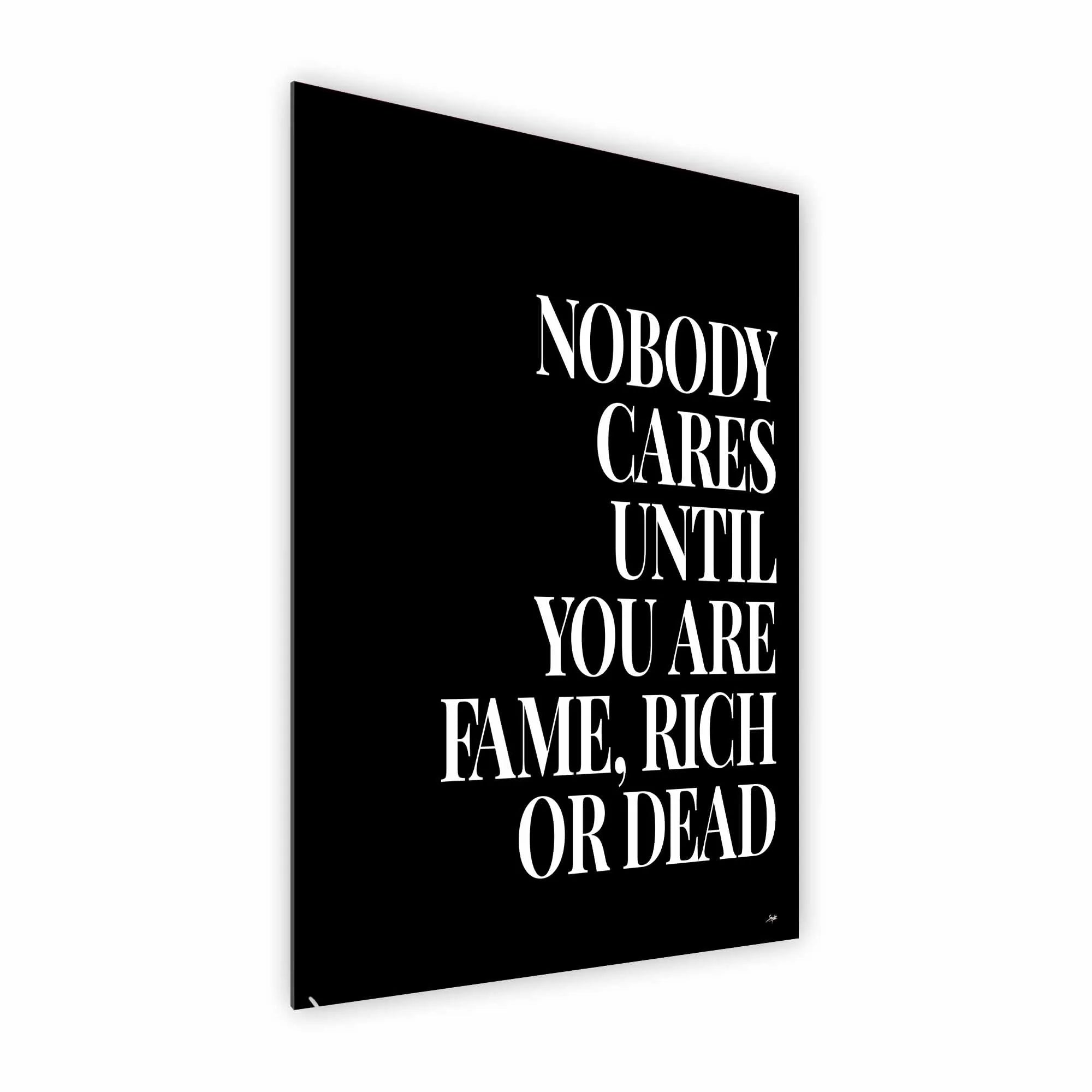 Artist Army Nobody Cares Alu Dibond 2