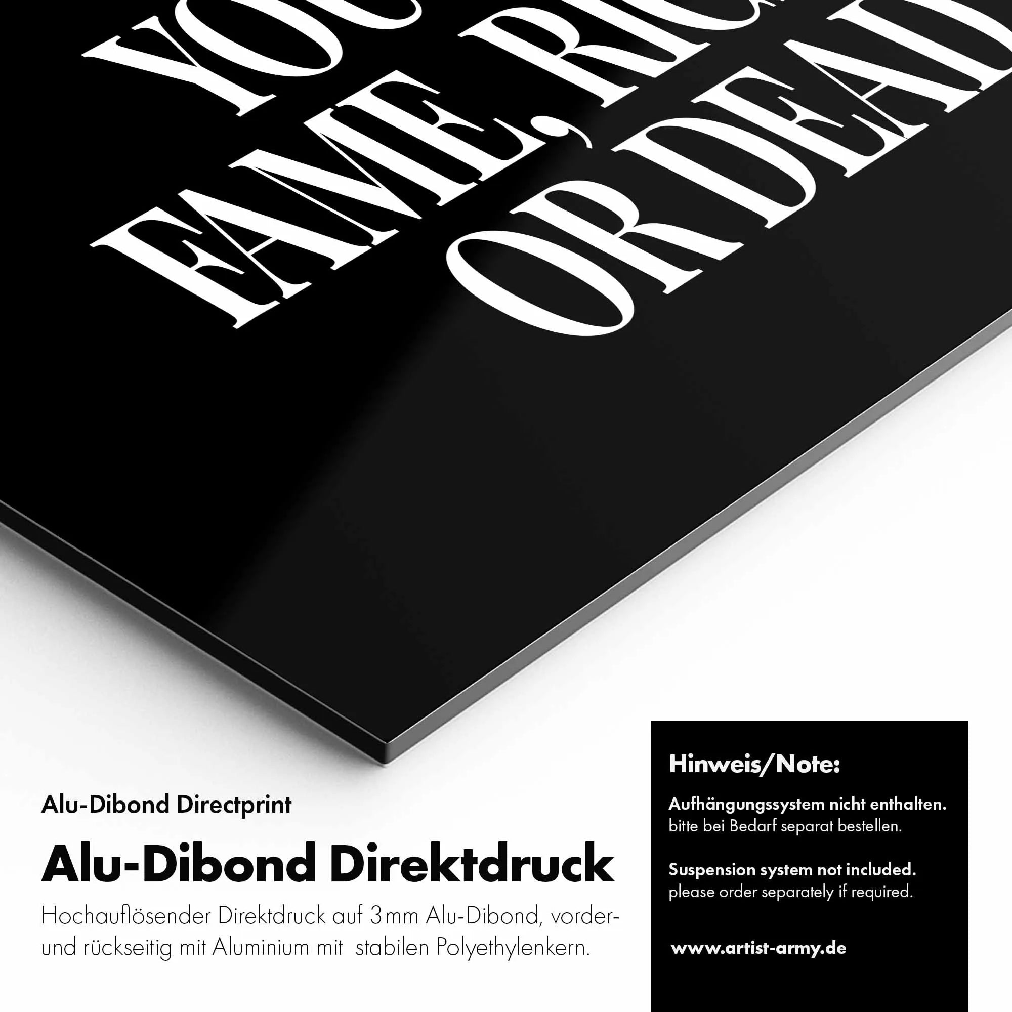 Artist Army Nobody Cares Alu Dibond Detail