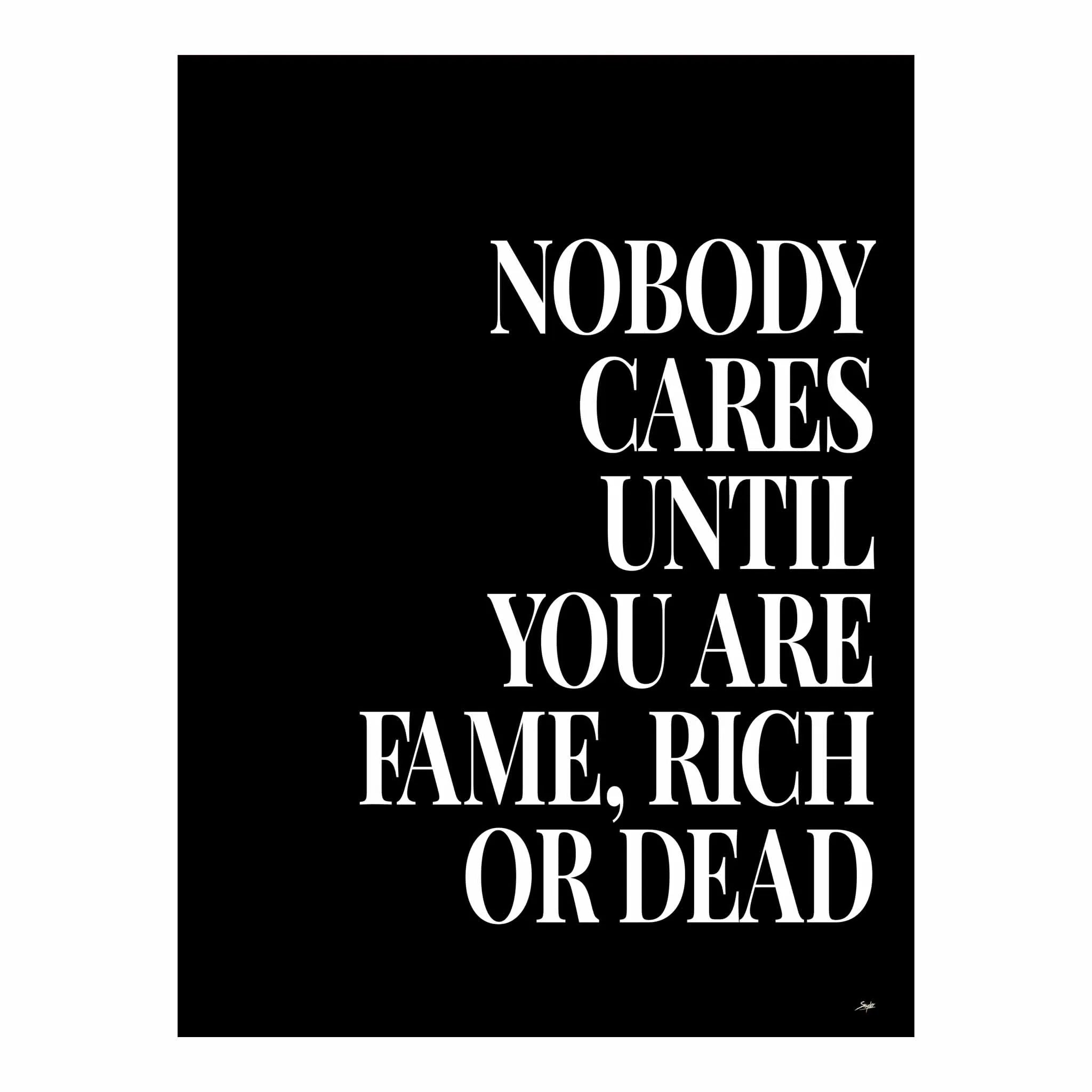 Artist Army Nobody Cares Poster 1