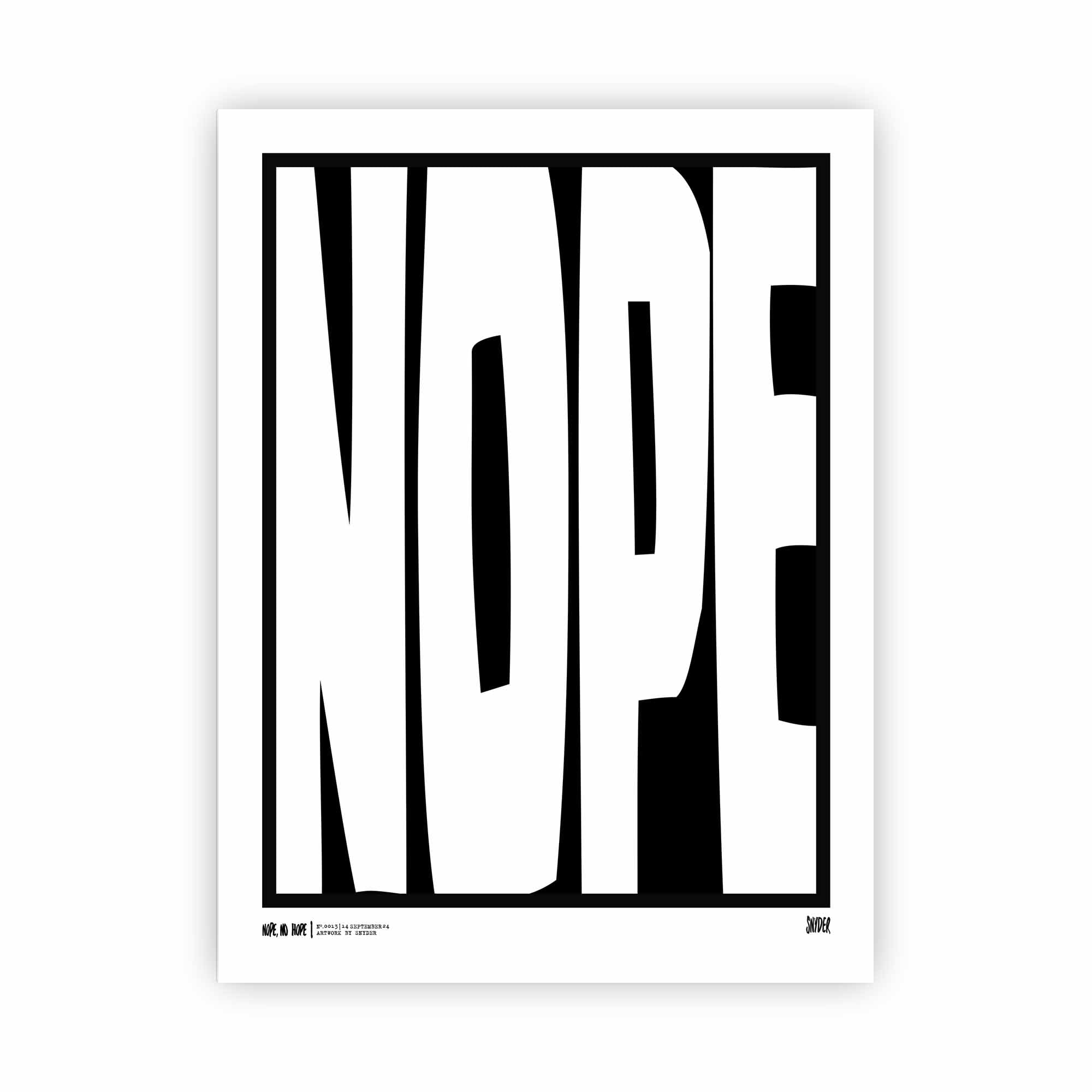 Artist Army Nope Alu Dibond 1