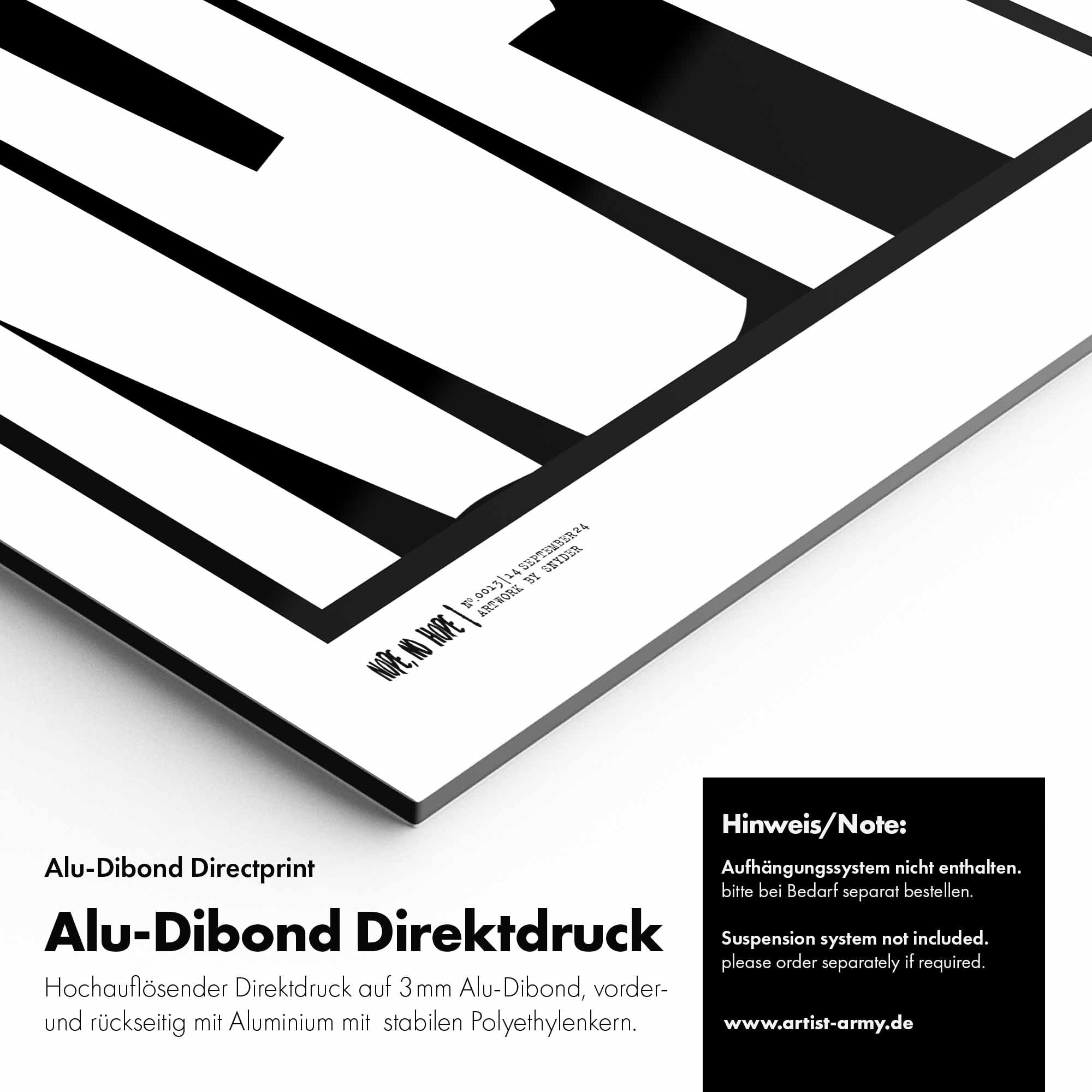 Artist Army Nope Alu Dibond Detail