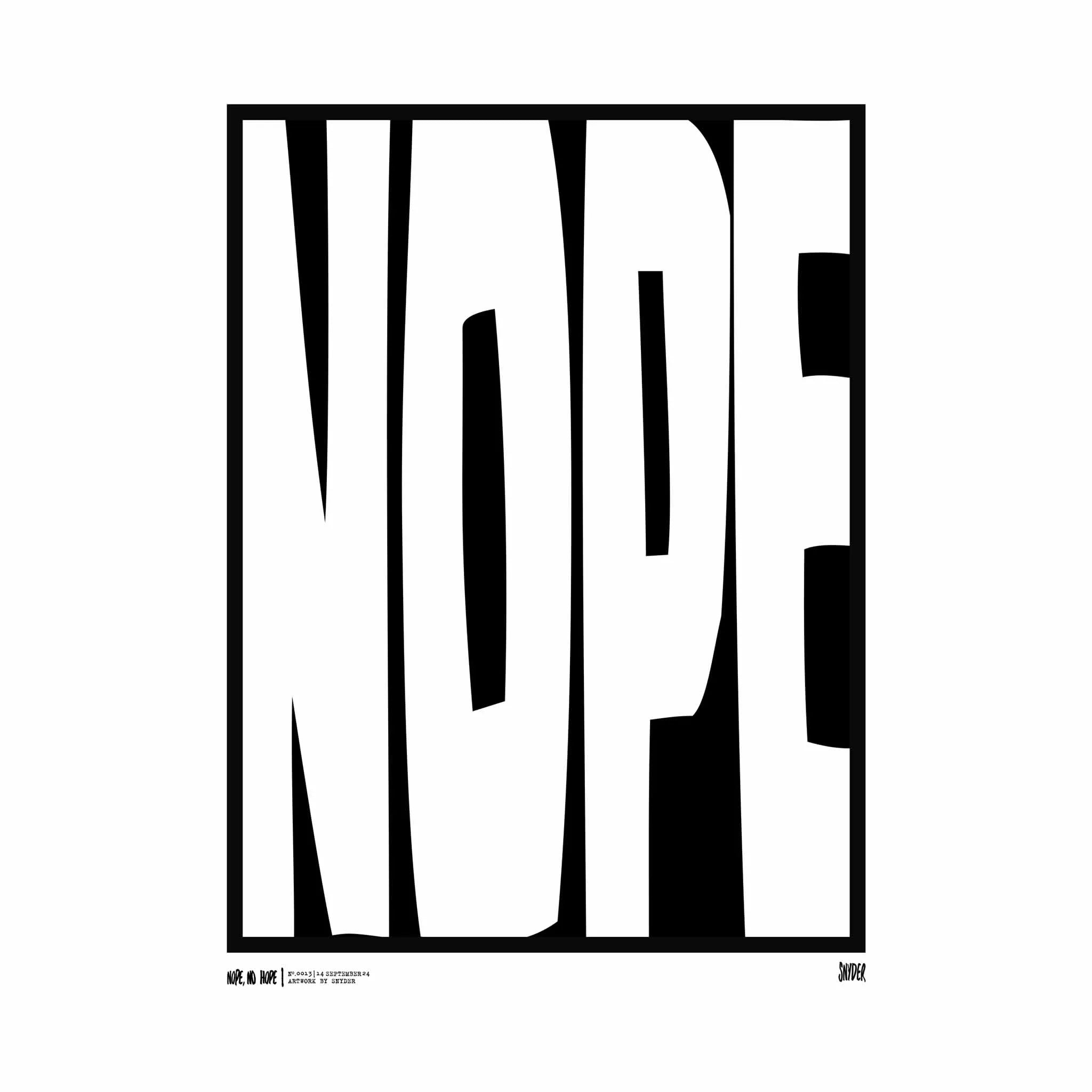 Artist Army Nope Poster 1