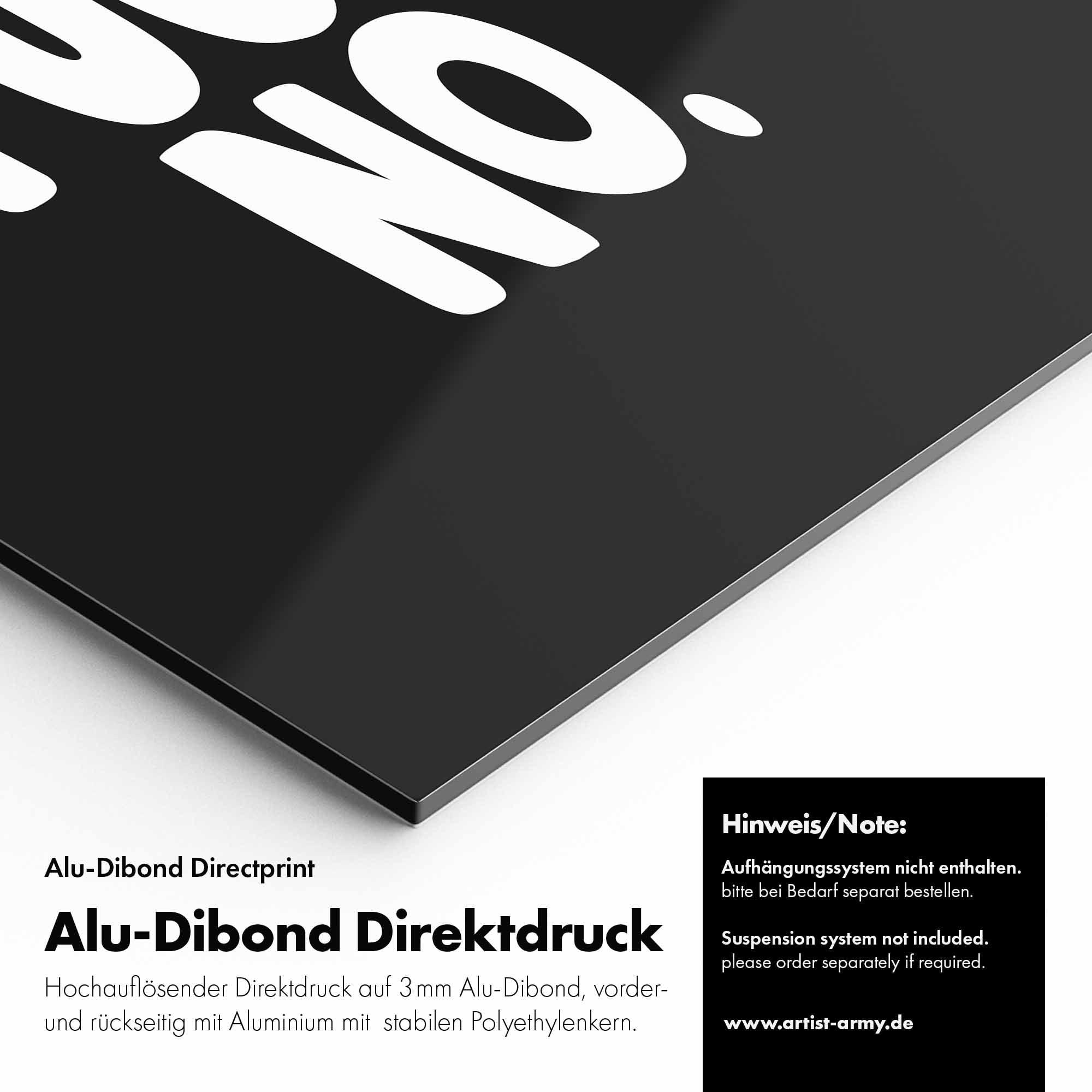 Artist Army Oh Fuck No Alu Dibond Detail