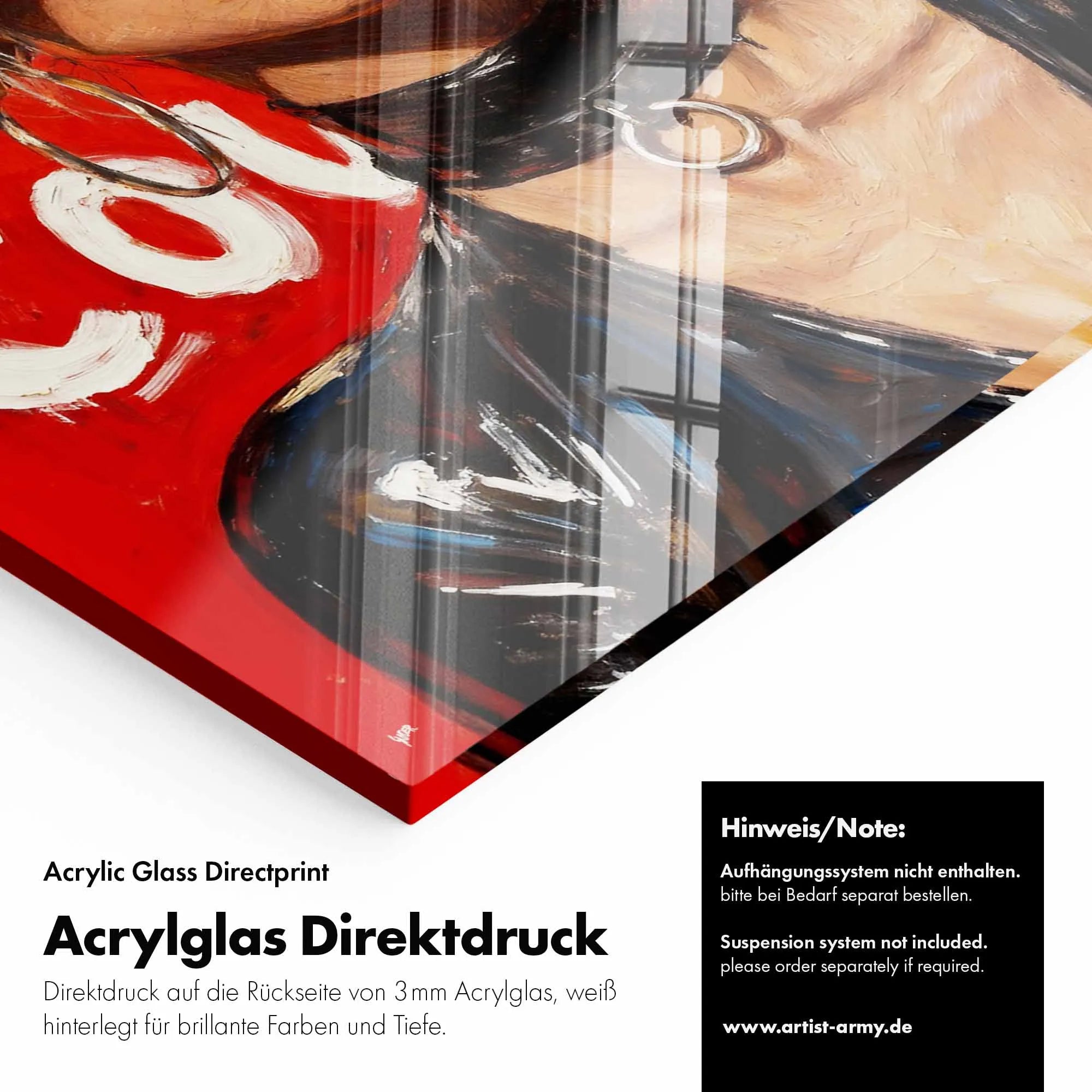 Artist Army Only Money Counts Acrylglasbild Detail