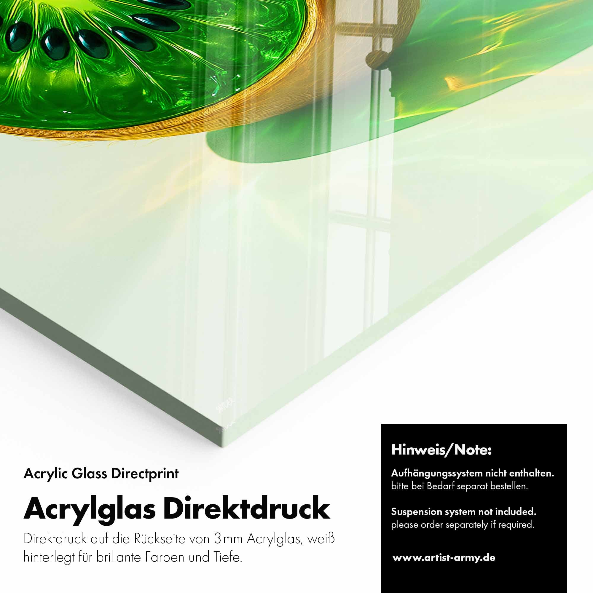 Artist Army Polished Kiwi Acrylglasbild Detail