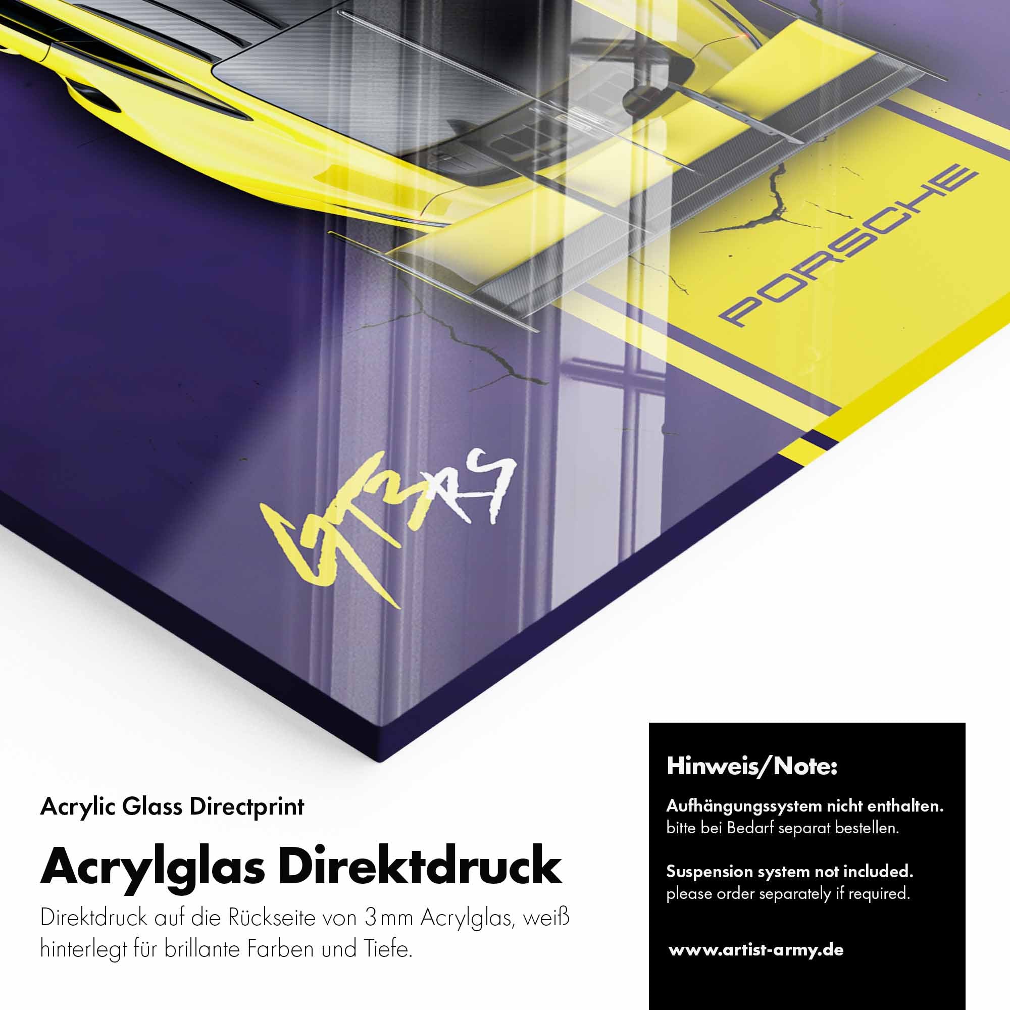 Artist Army Porsche 992 Gt3rs Mr Acrylglasbild Detail