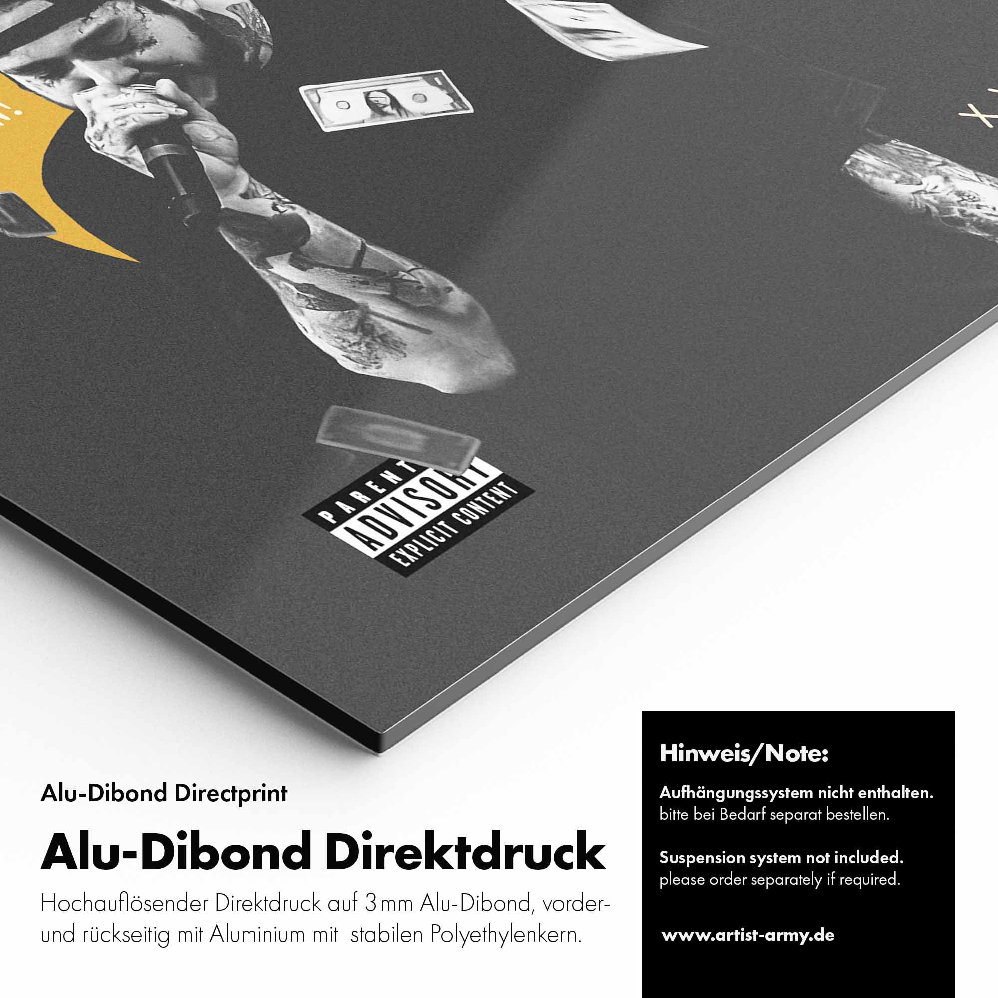 Artist Army Post Malone Alu Dibond Detail