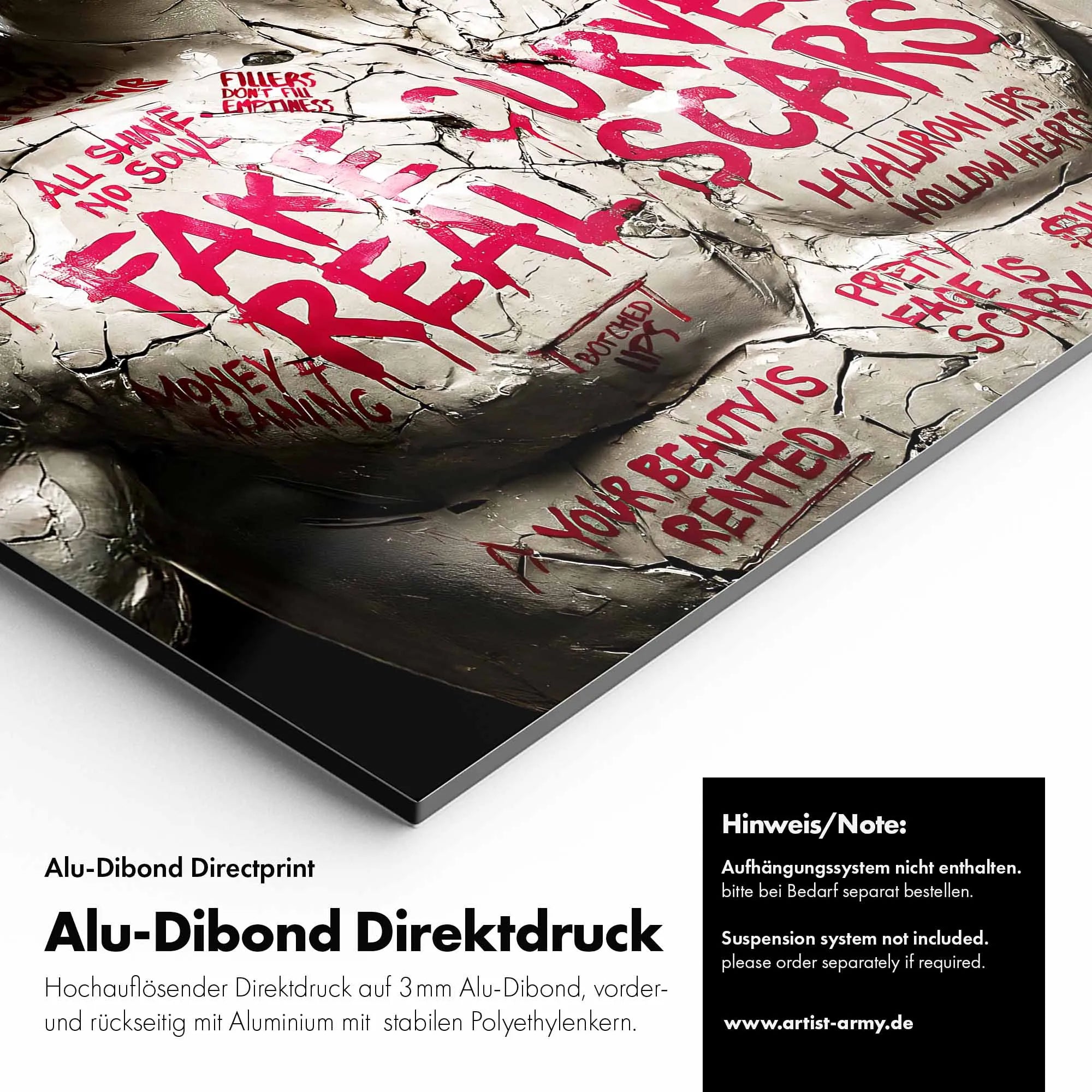 Artist Army Pretty Hurts Alu Dibond Detail