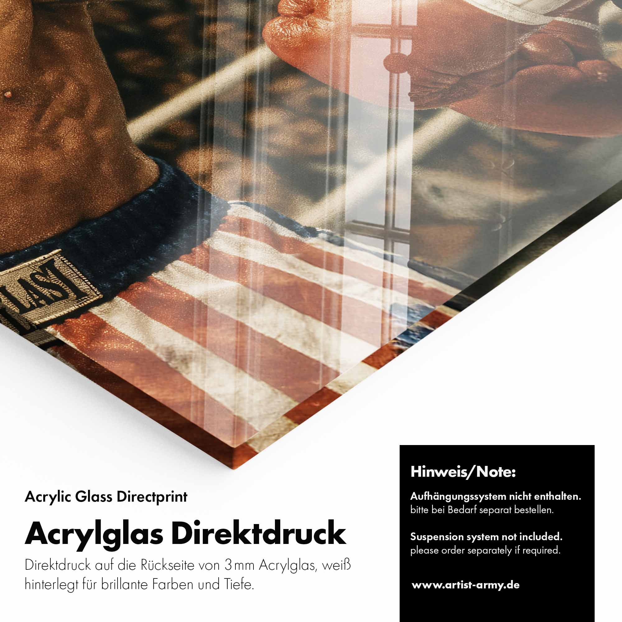 Artist Army Rocky Vs Iron Mike Reloaded Acrylglasbild Detail