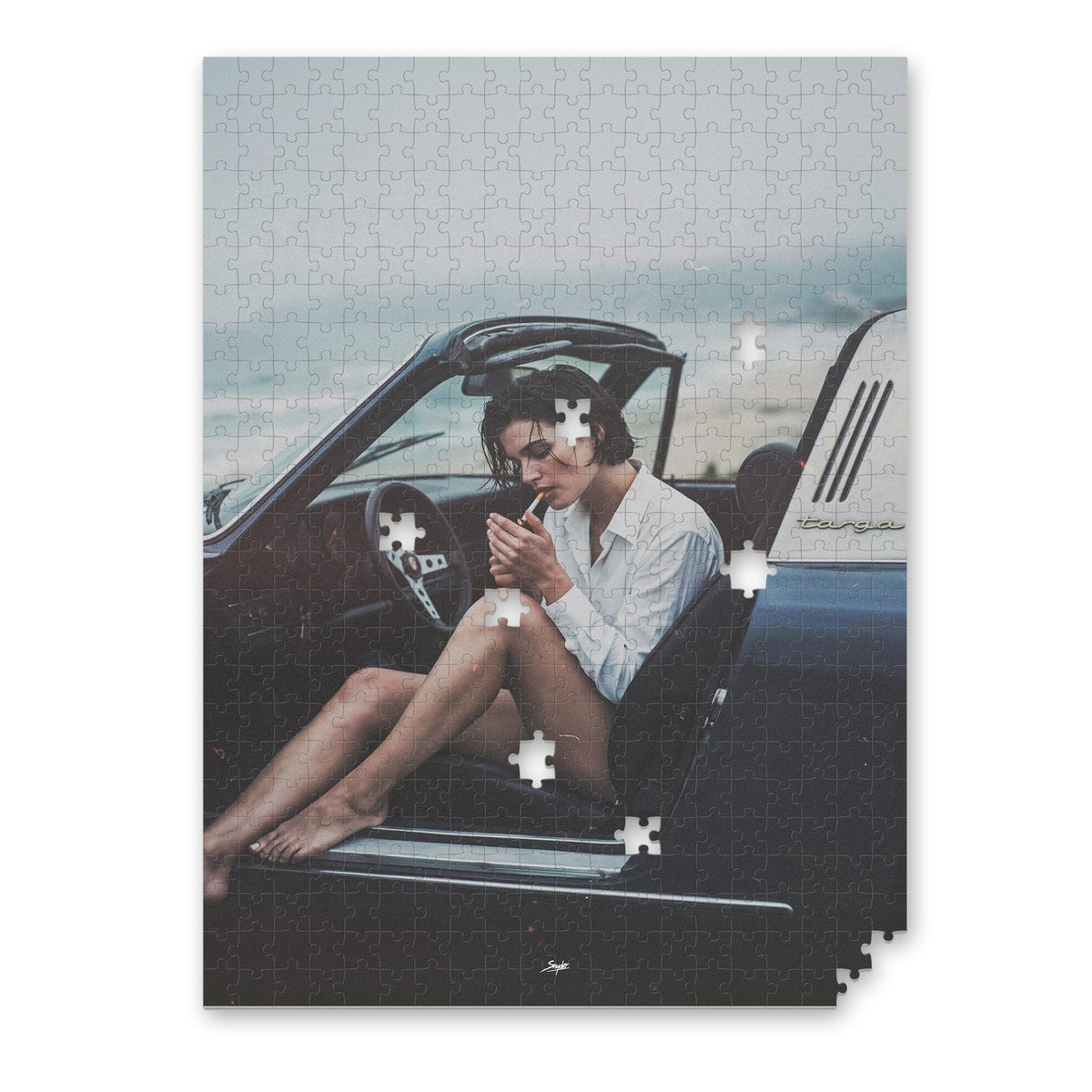 Salted Skin Porsche Targa Puzzle für Erwachsene im Vintage Look
