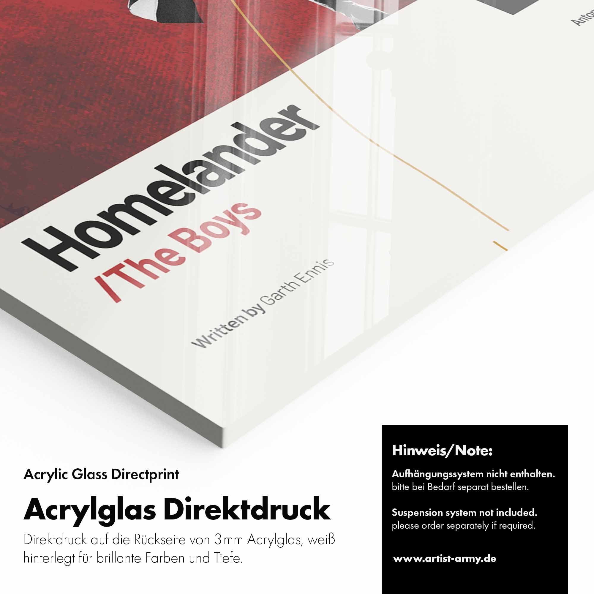 Artist Army The Boys Homelander Acrylglasbild Detail