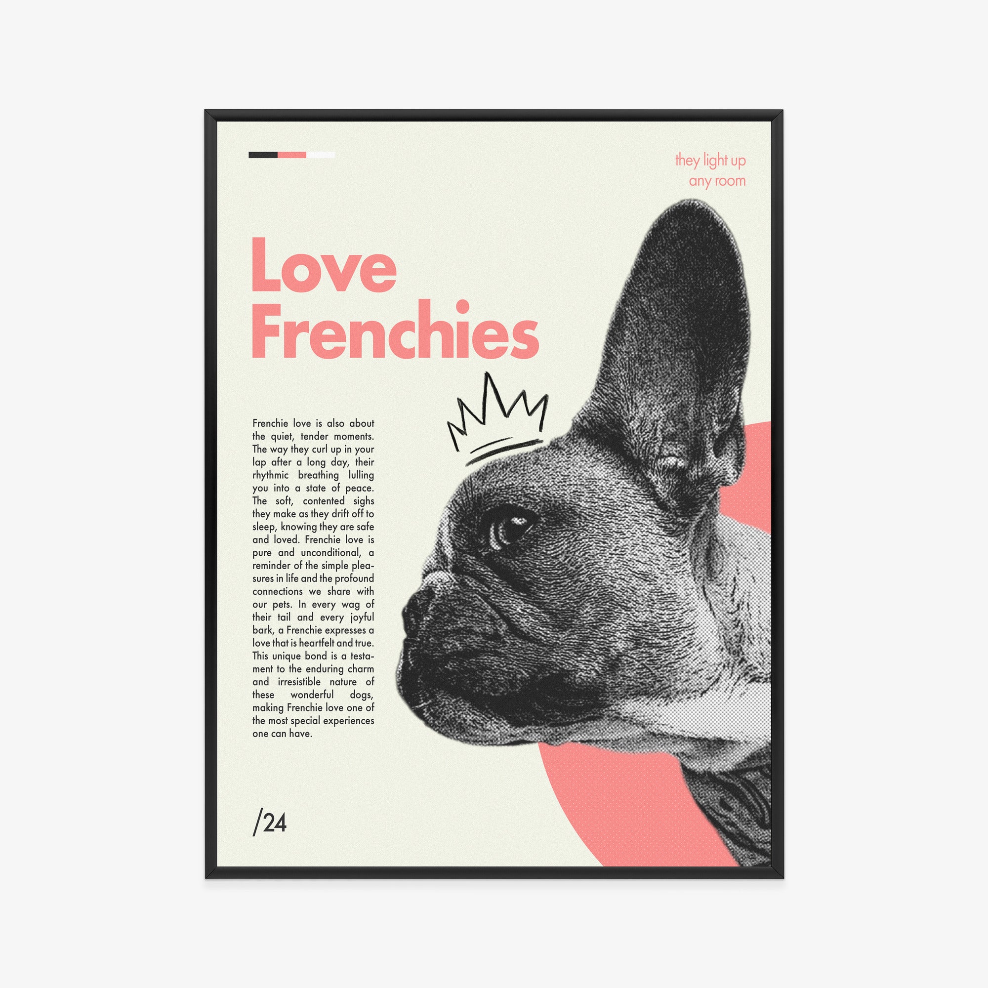 love-frenchies-poster-black-frame