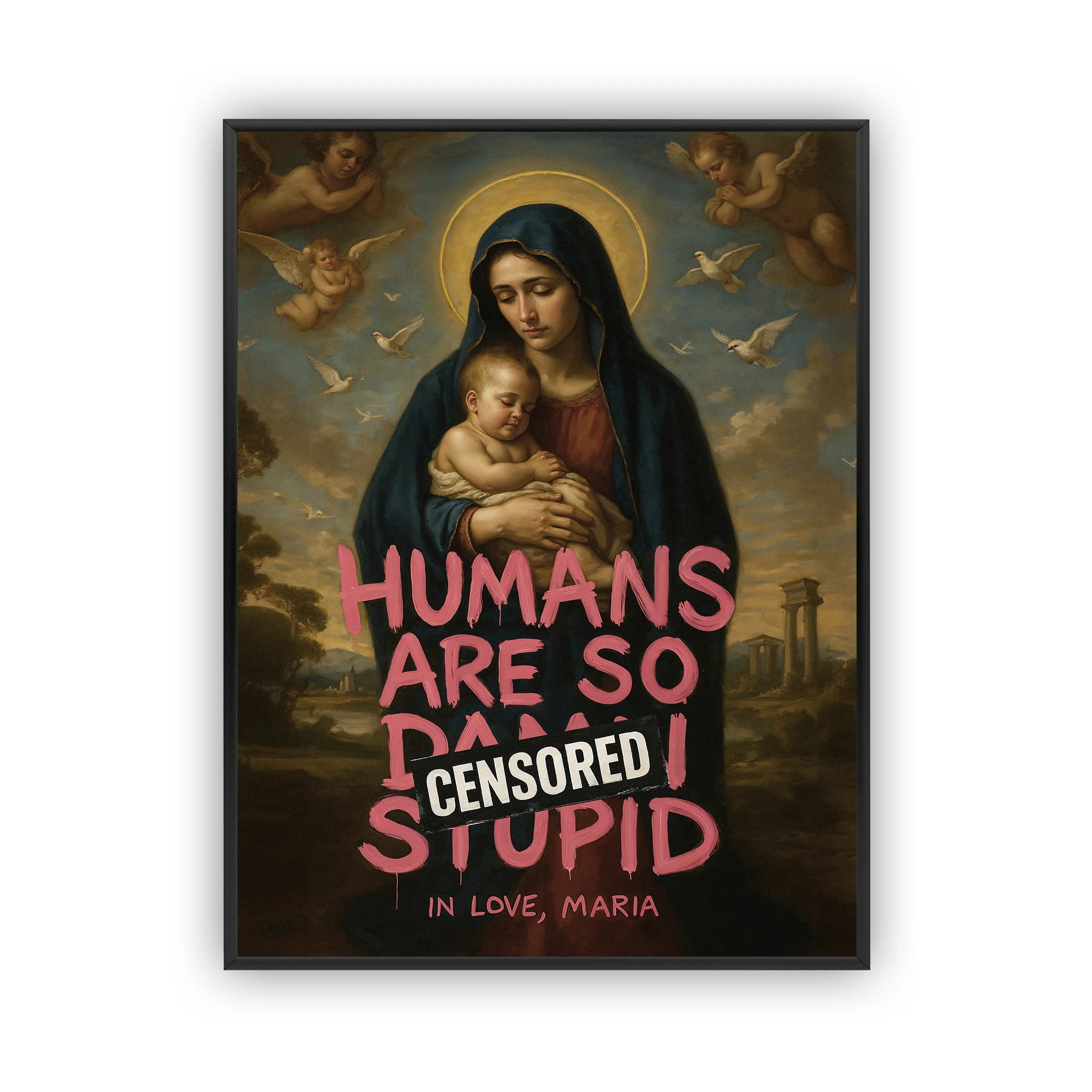 maria-says-poster-black-frame
