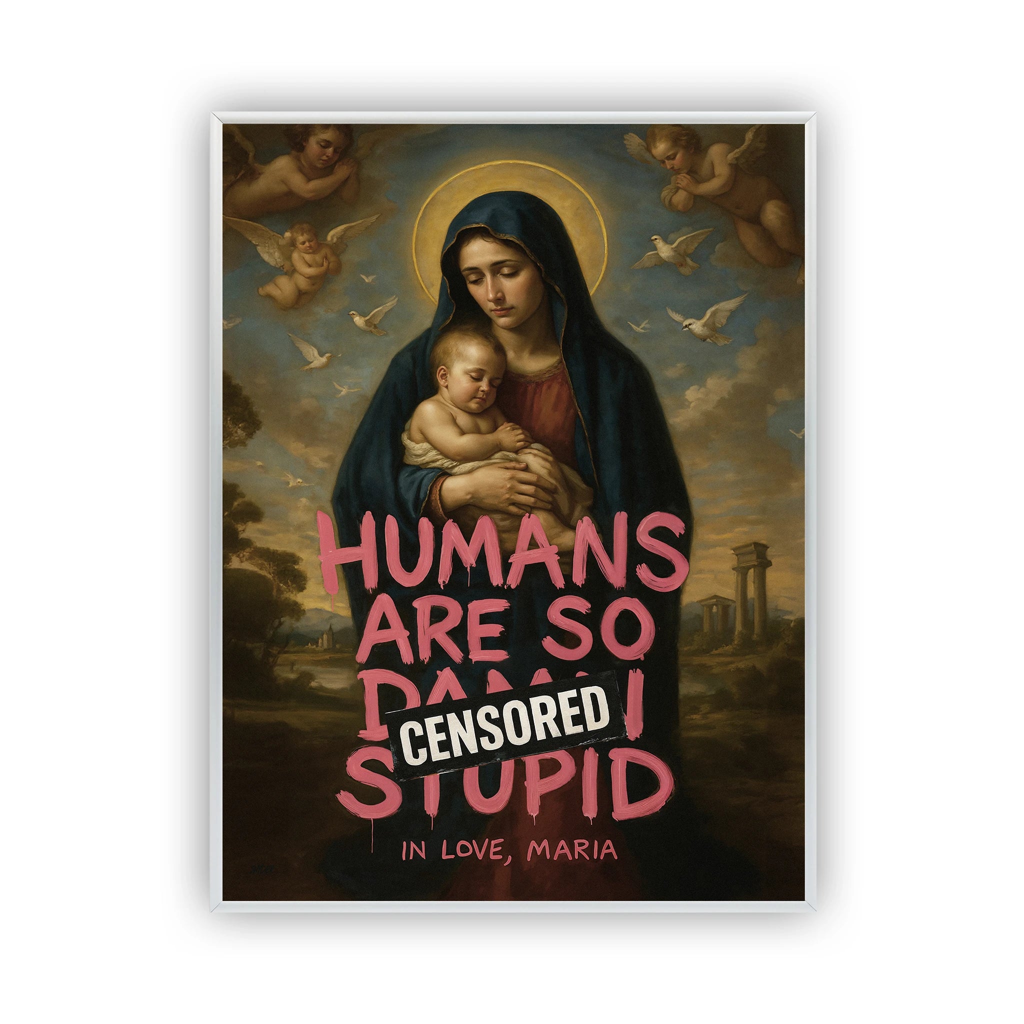 maria-says-poster-silver-frame