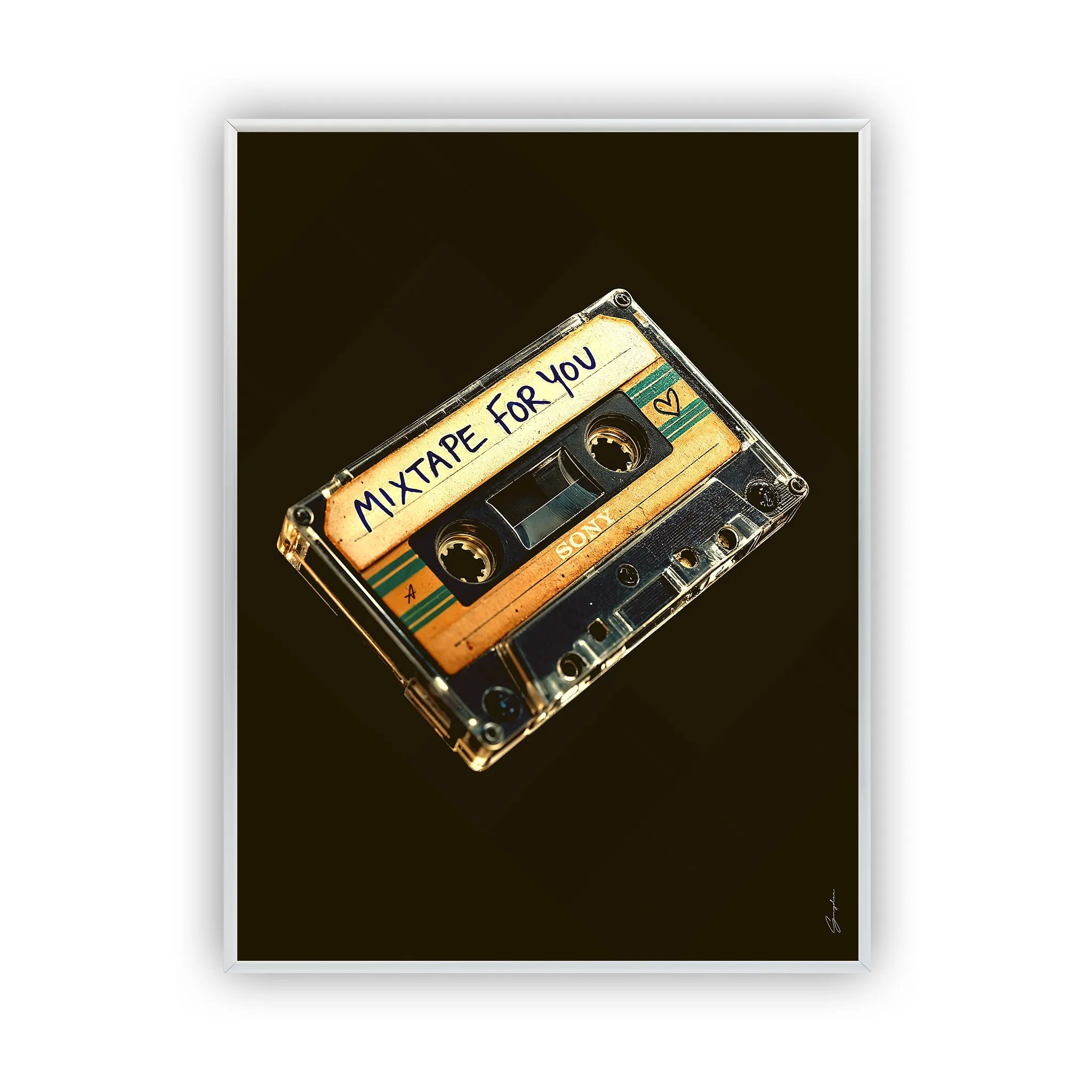 mixtape-for-you-poster-silver-frame
