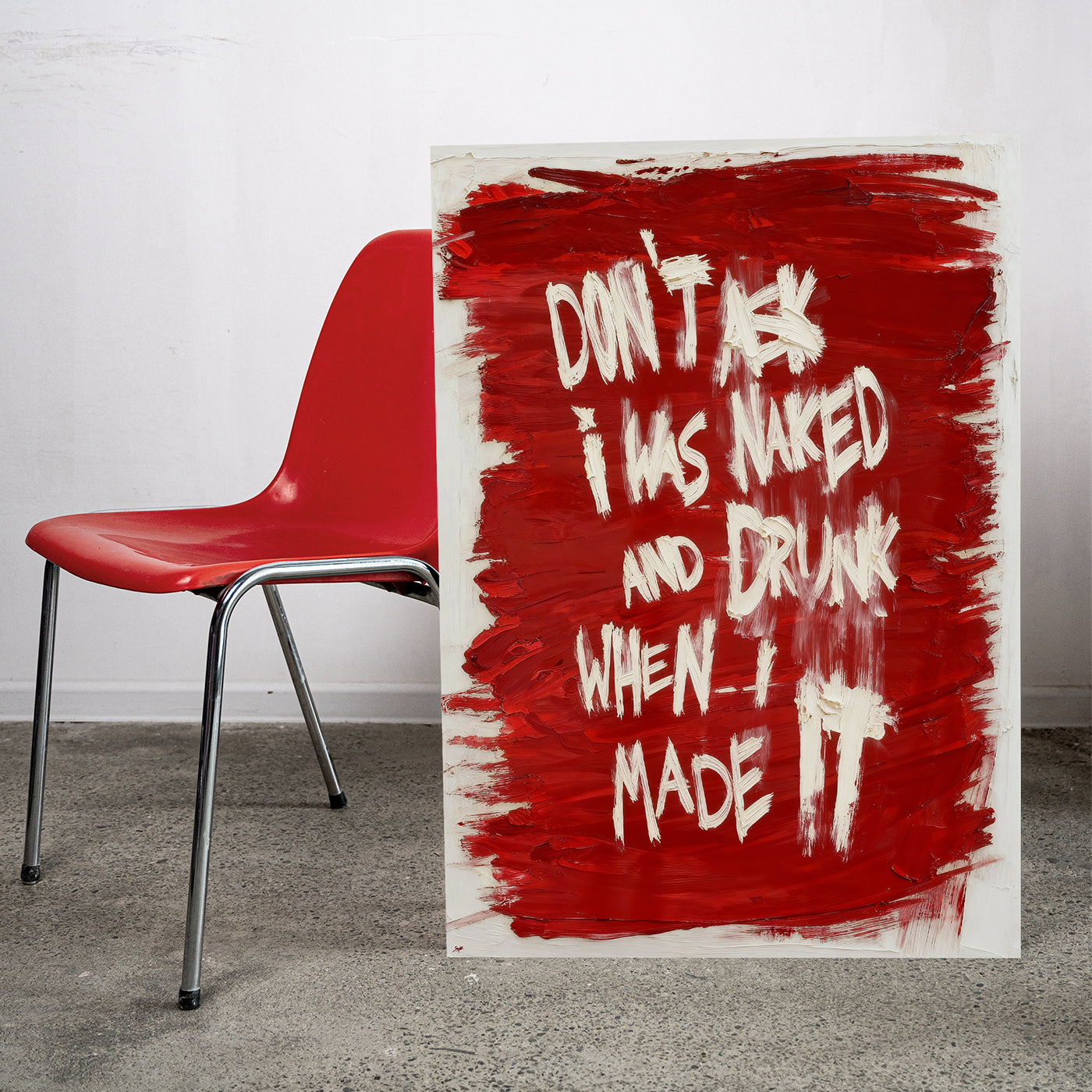 Naked And Drunk Alu-Dibond