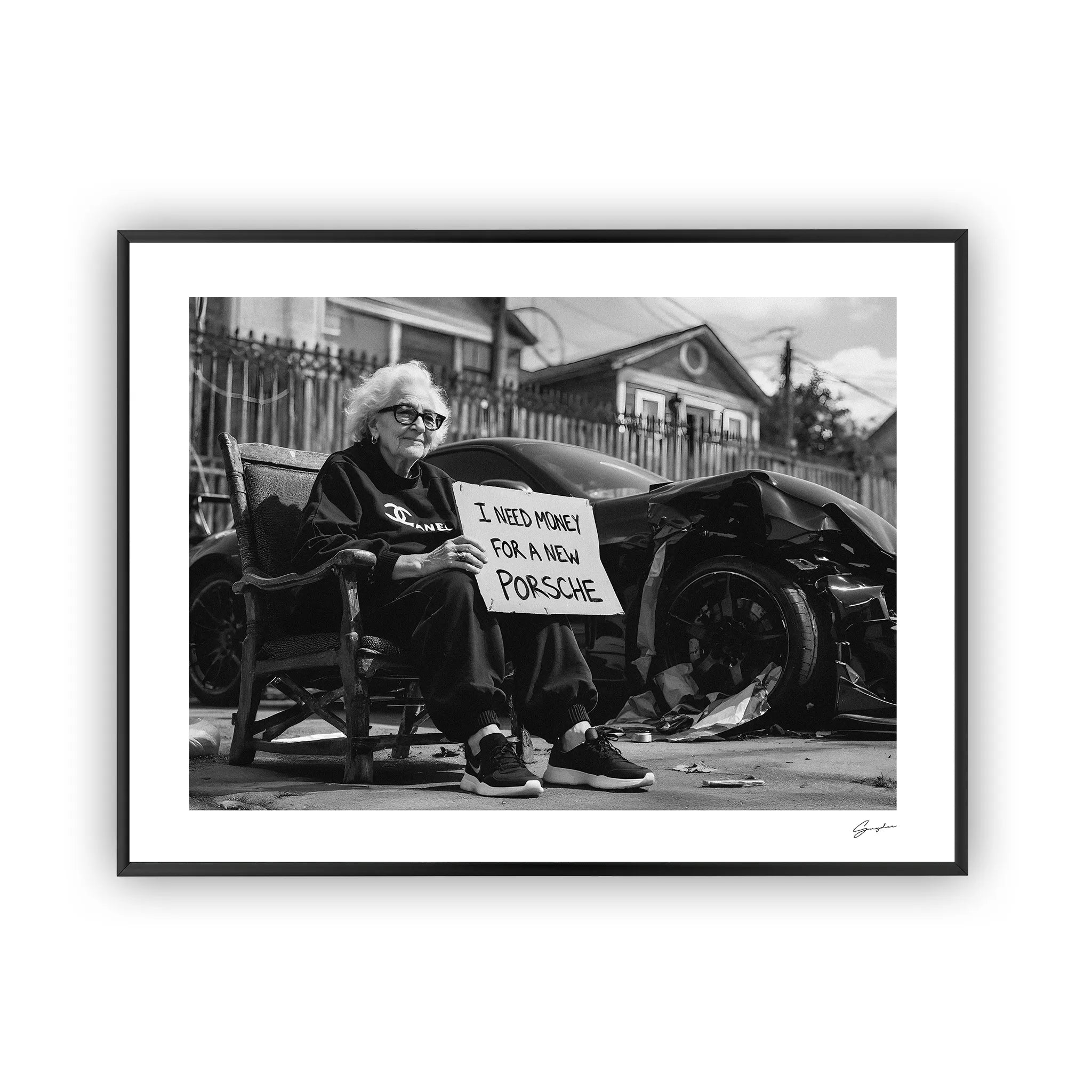 new-porsche-poster-black-frame