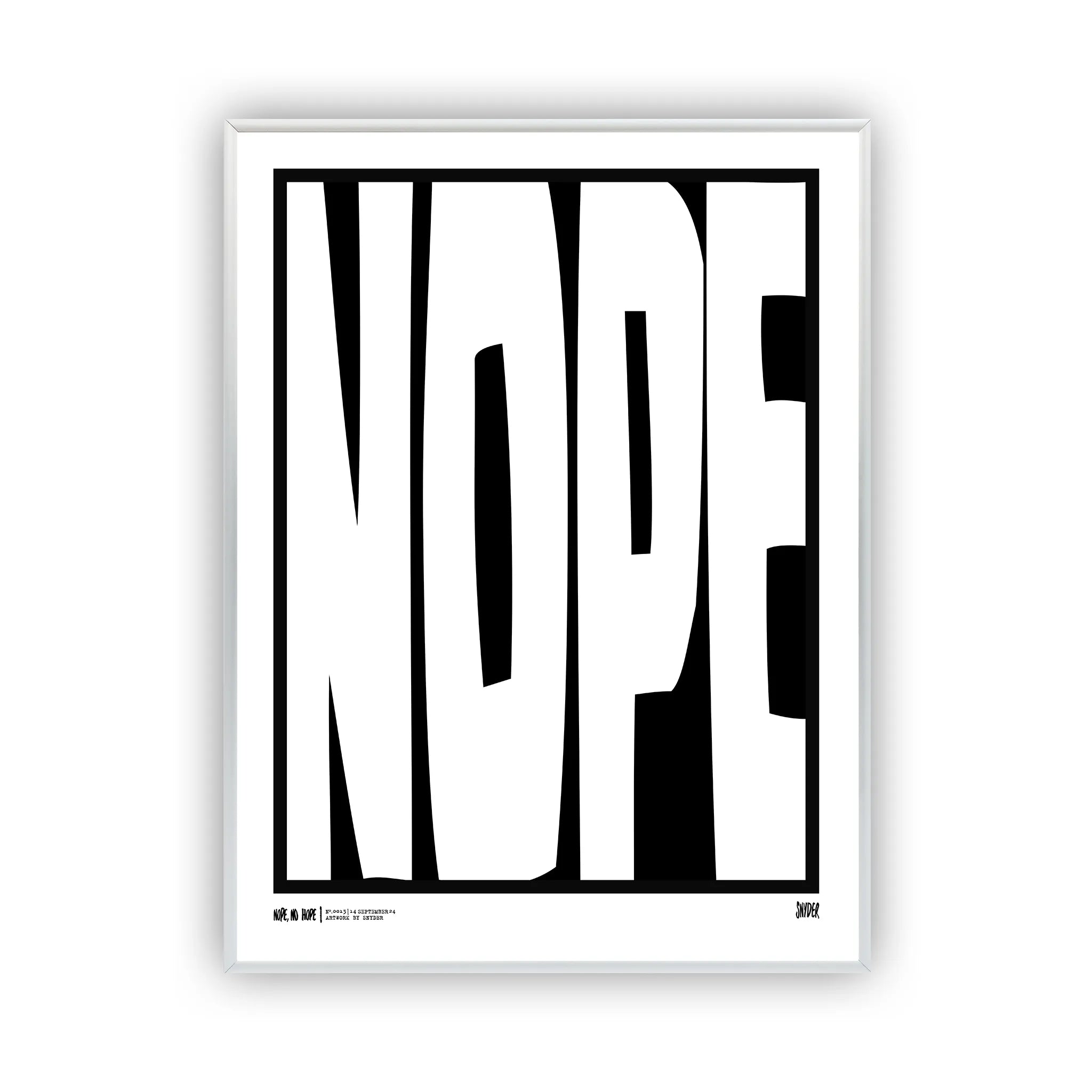 nope-no-hope-poster-silver-frame