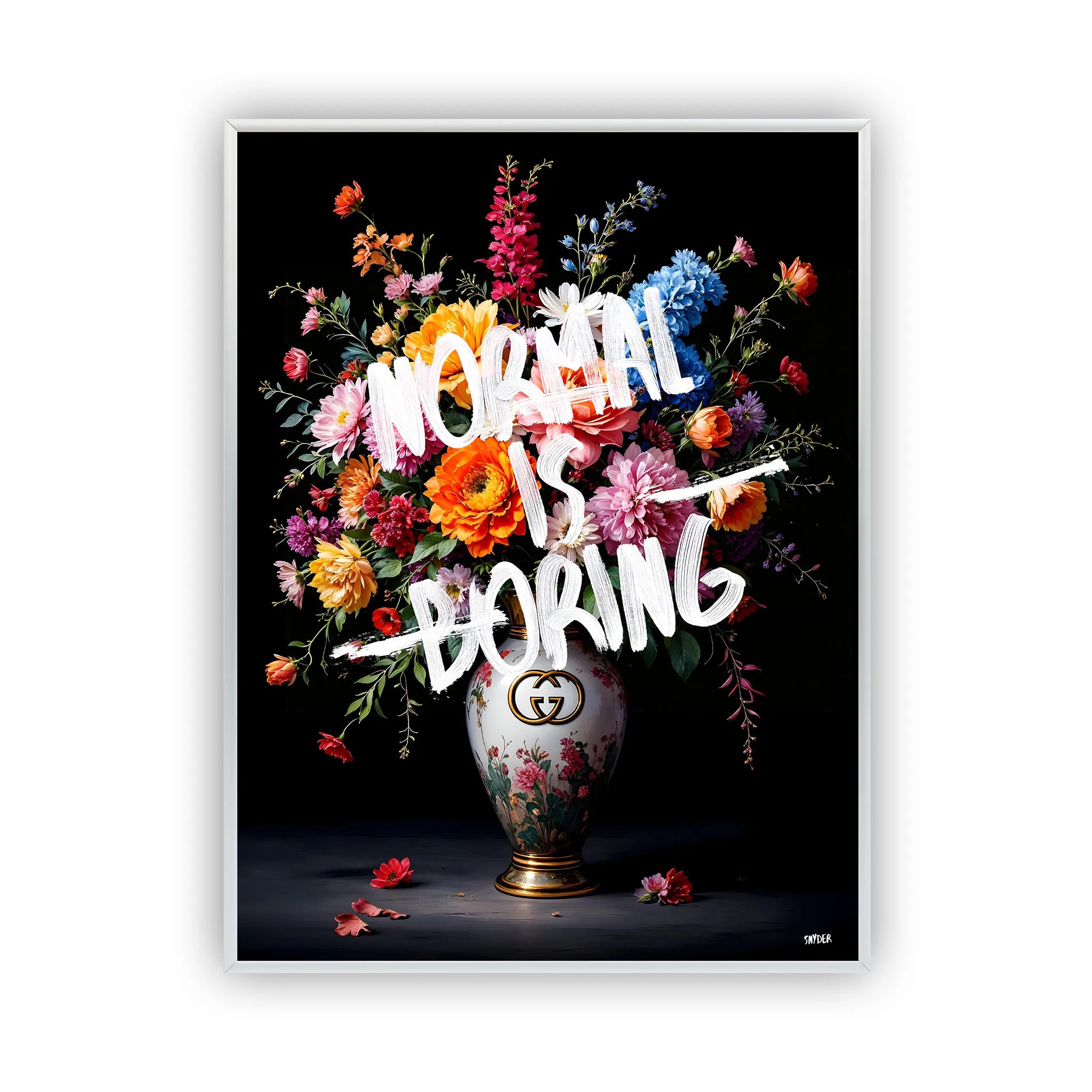 normal-is-boring-poster-silver-frame