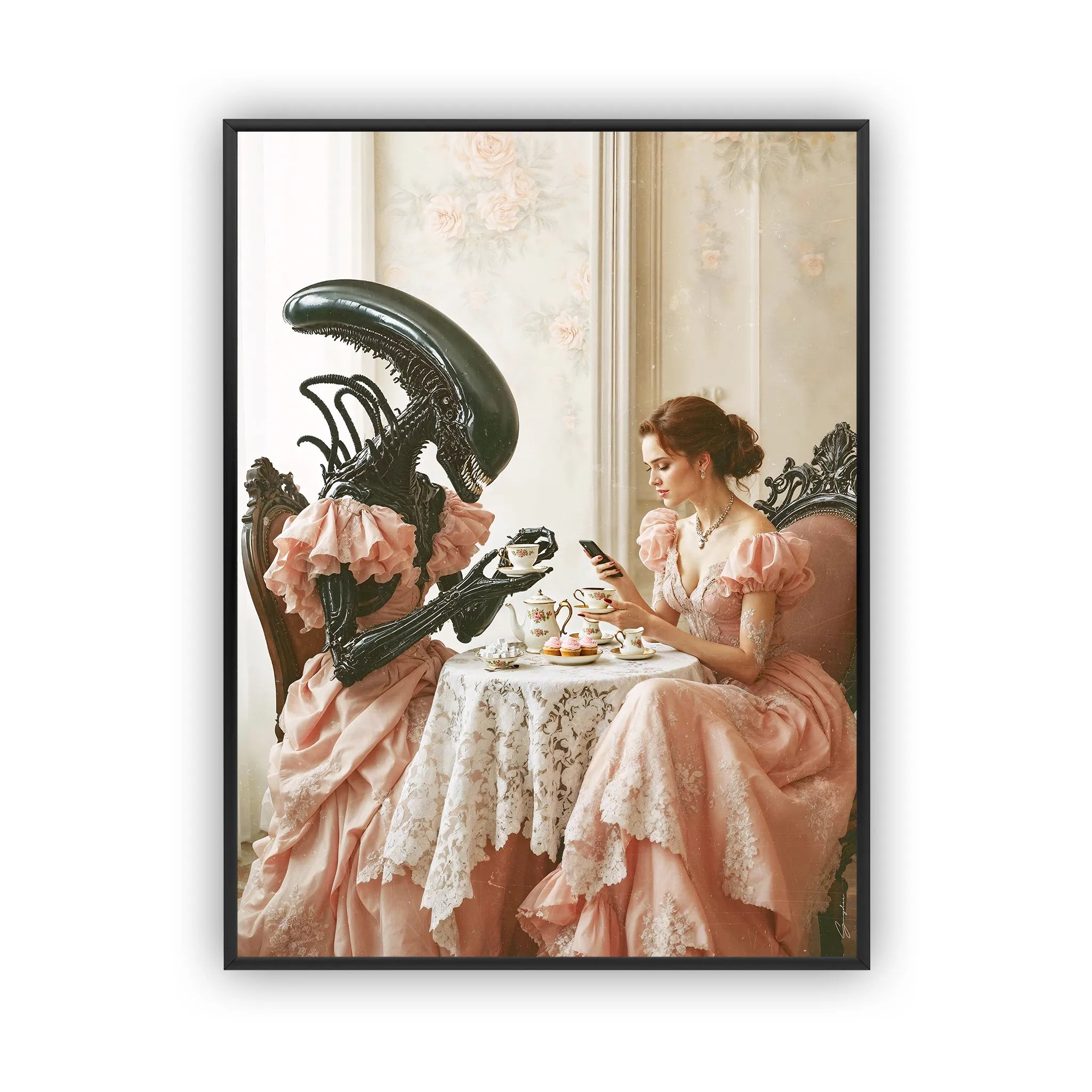 the-beauty-and-the-beast-poster-black-frame