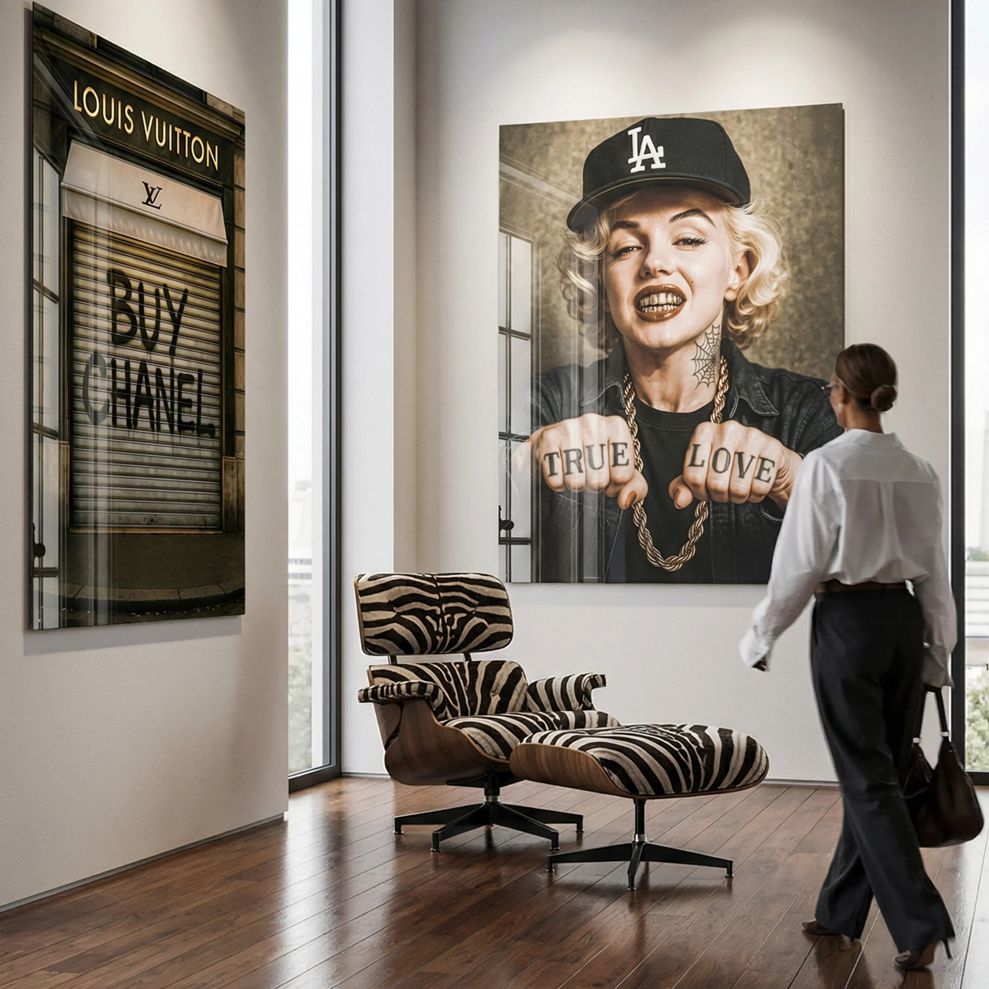 Große Portrait Kunst modern für starke Räume