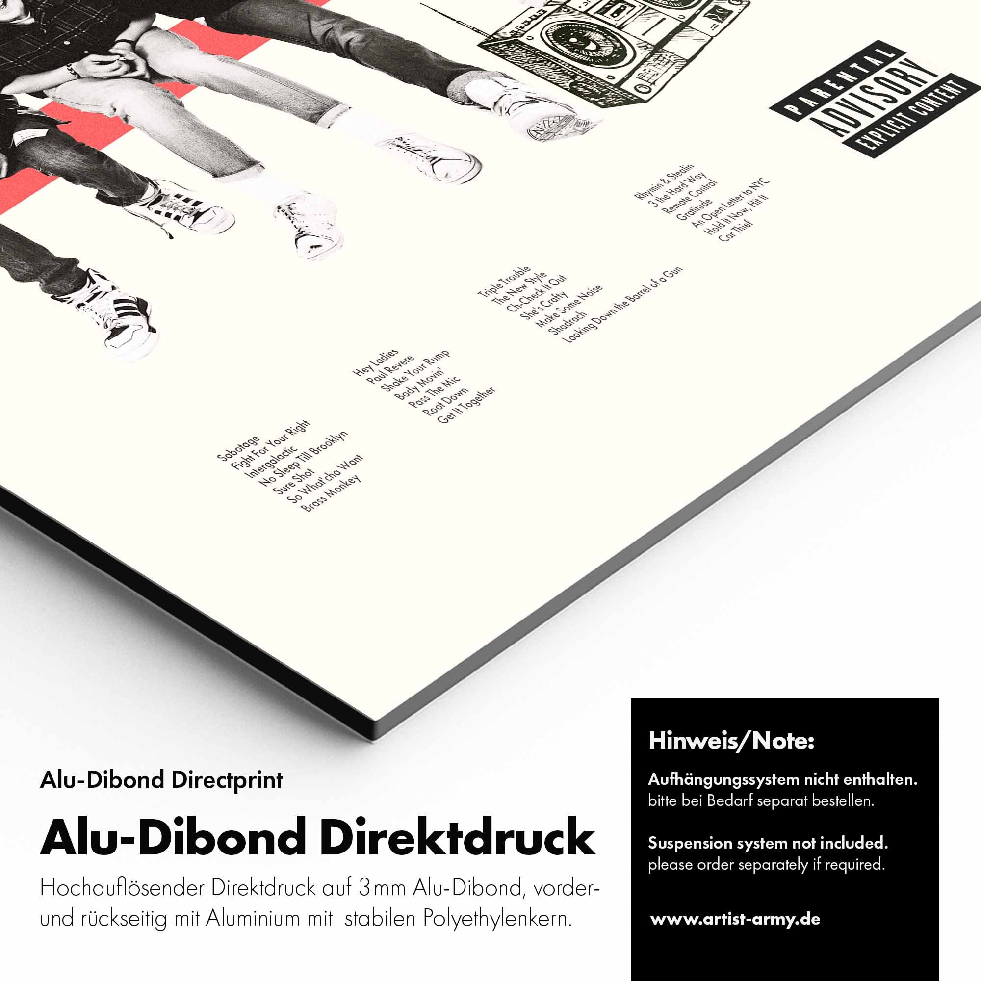 Artist Army Beastie Boys Alu Dibond Detail