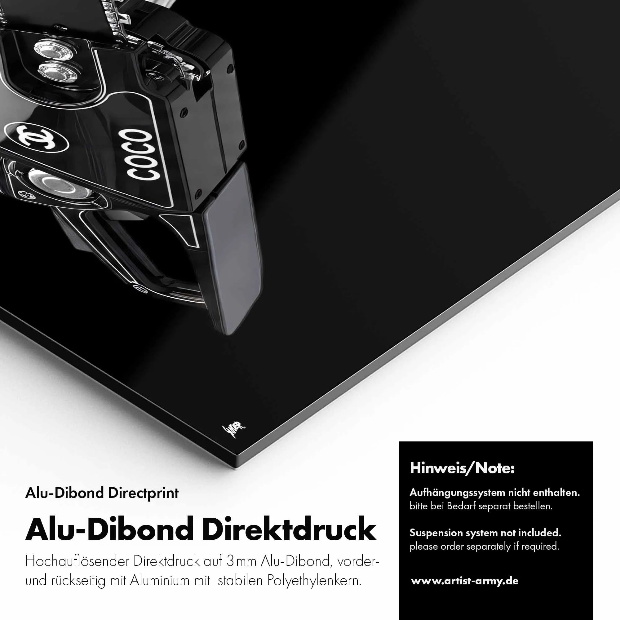 Artist Army Chainsaw Alu Dibond Detail