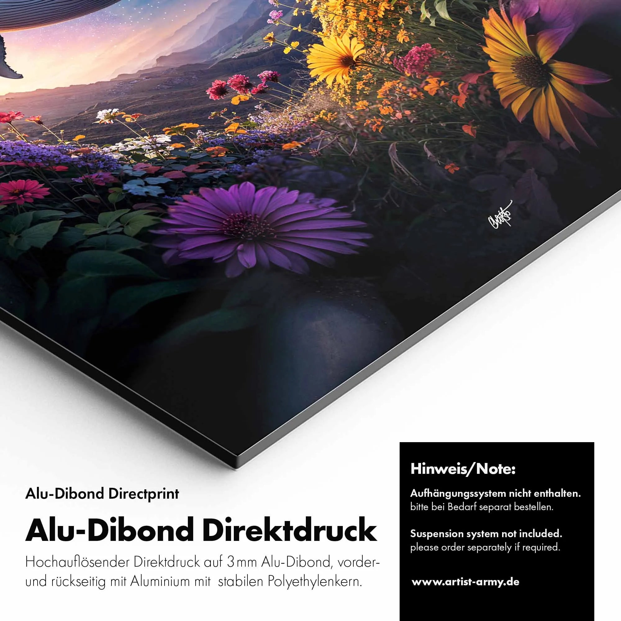 Artist Army Dream Whale Alu Dibond Detail